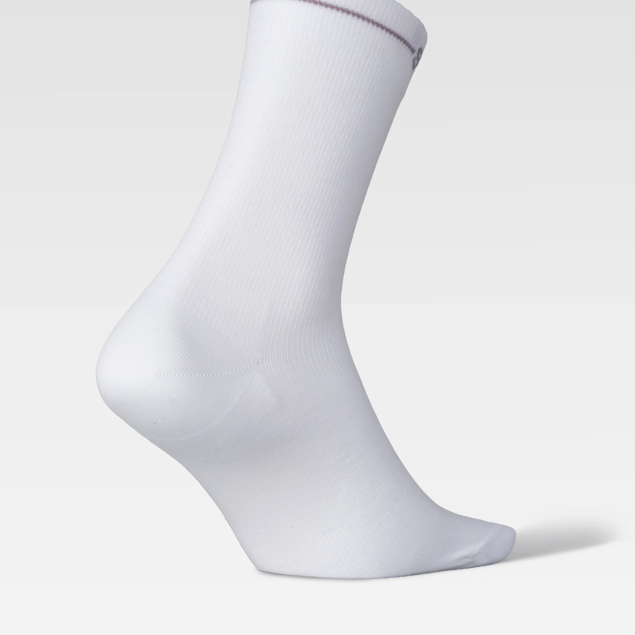 Cotton Everyday Ankle Socks Men | White / Grey - Image 5