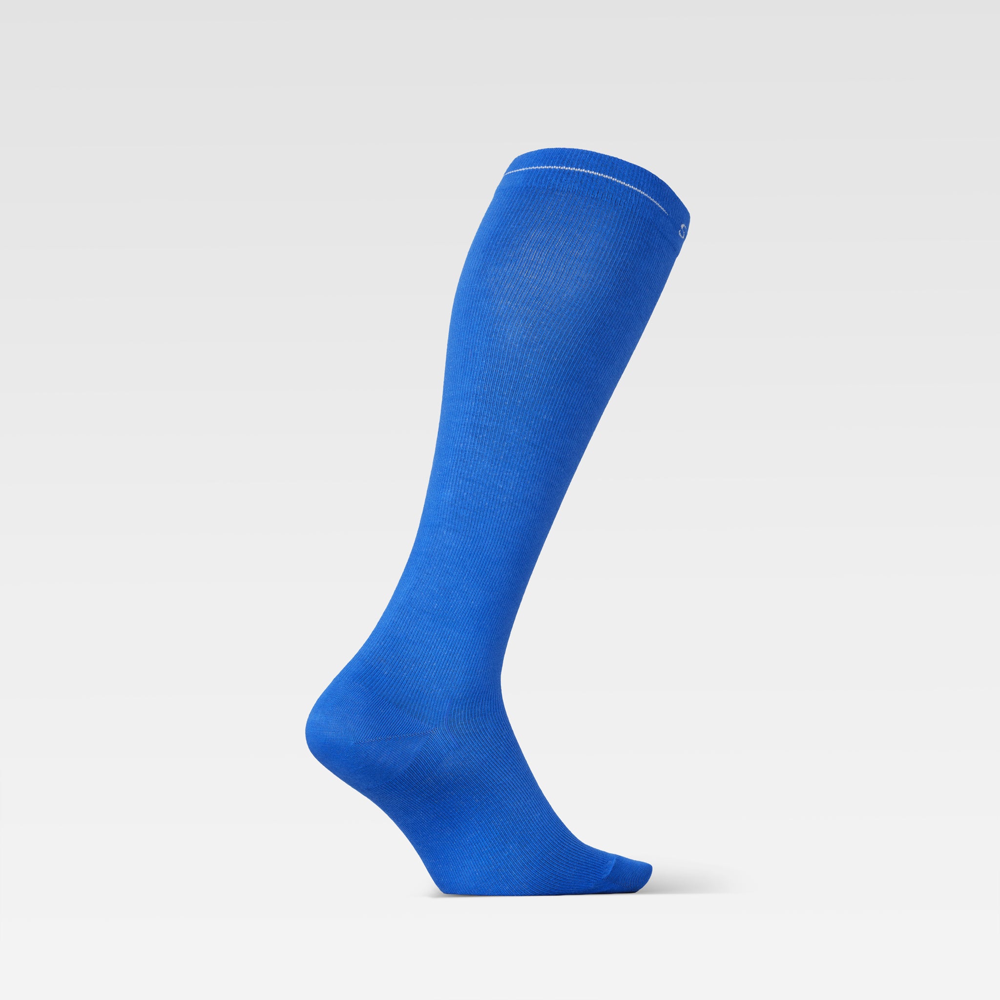 Cotton Everyday Socks Men | Bright Blue / White - Image 2
