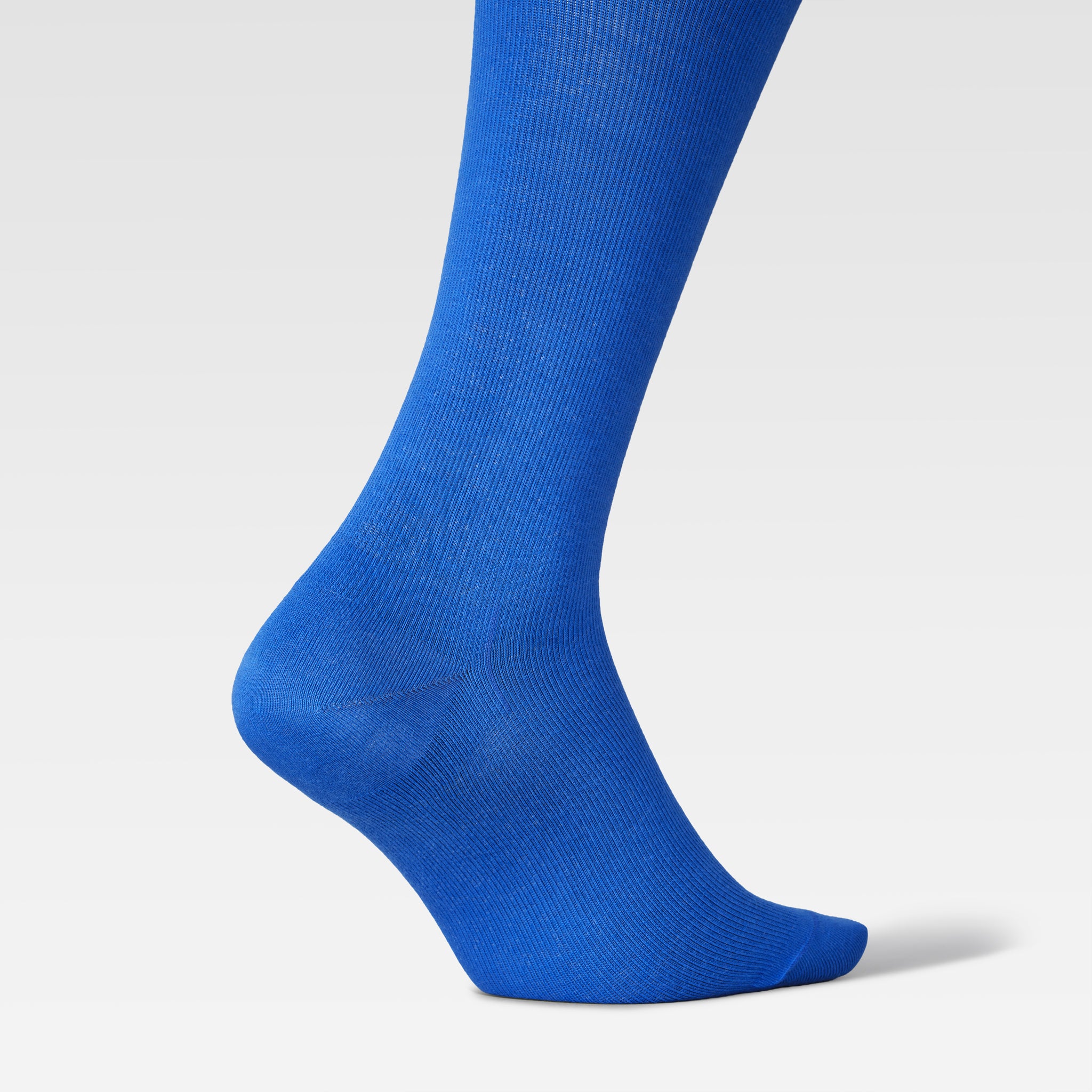 Cotton Everyday Socks Men | Bright Blue / White - Image 5