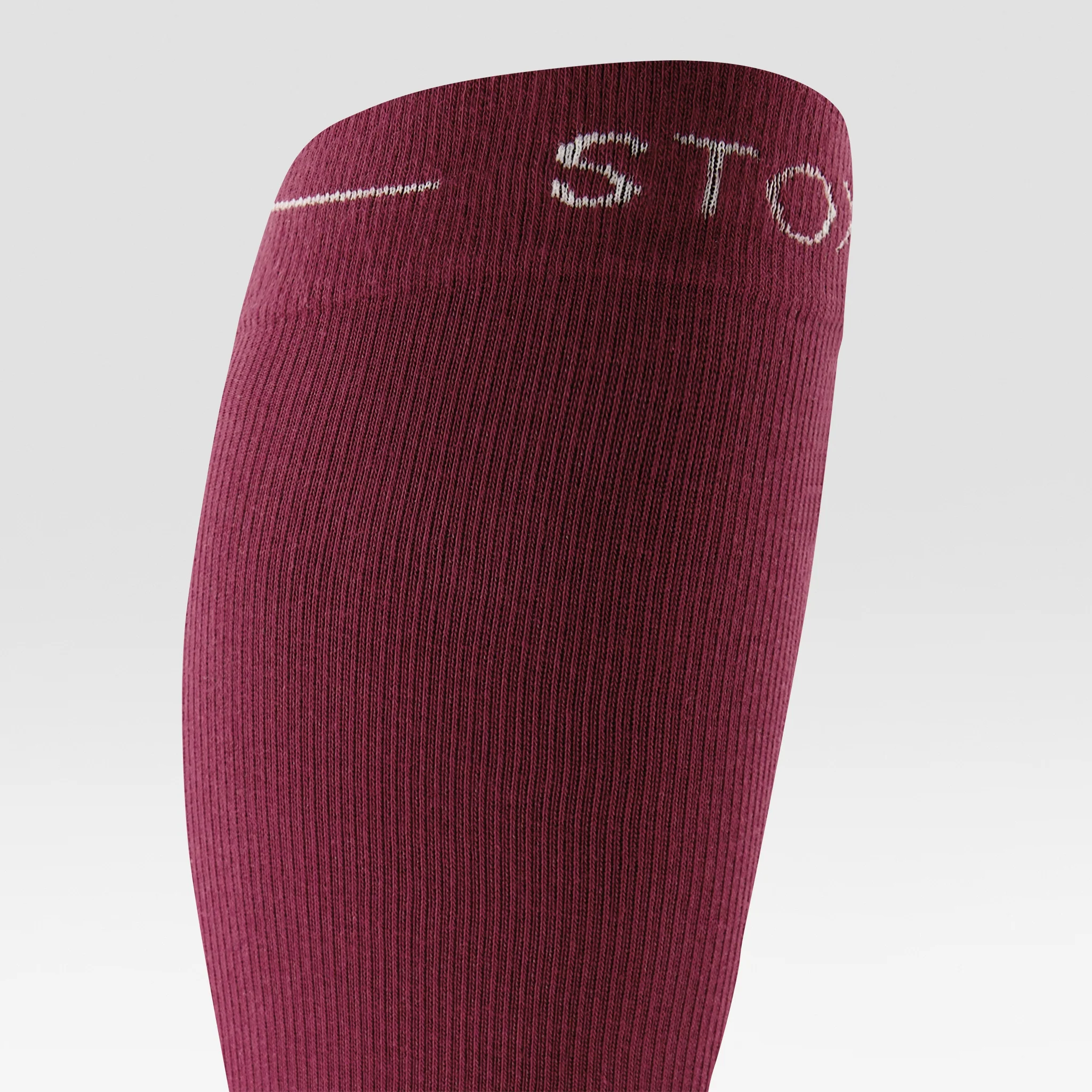 Cotton Everyday Socks Women | Bordeaux / White - Image 4