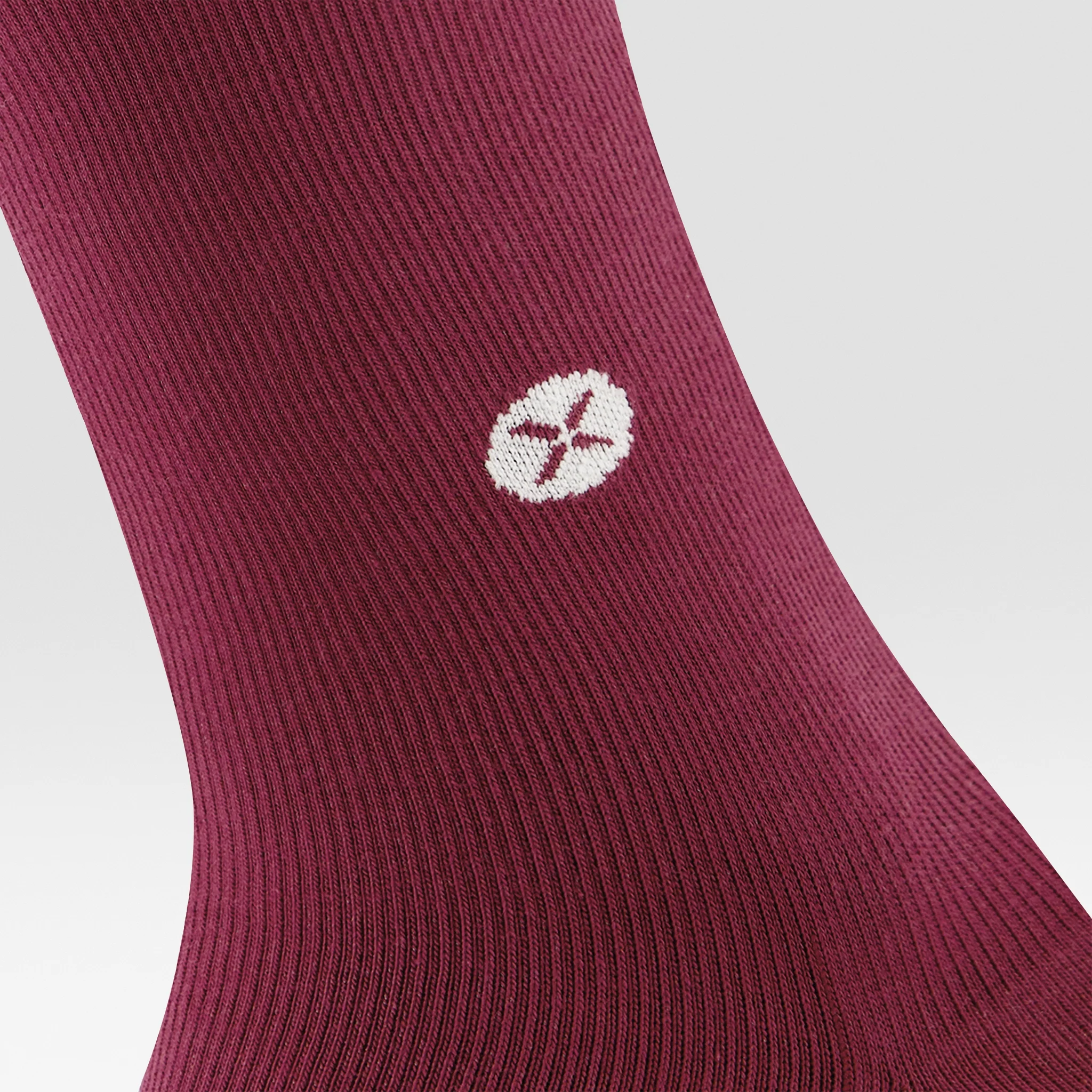 Cotton Everyday Socks Women | Bordeaux / White - Image 5