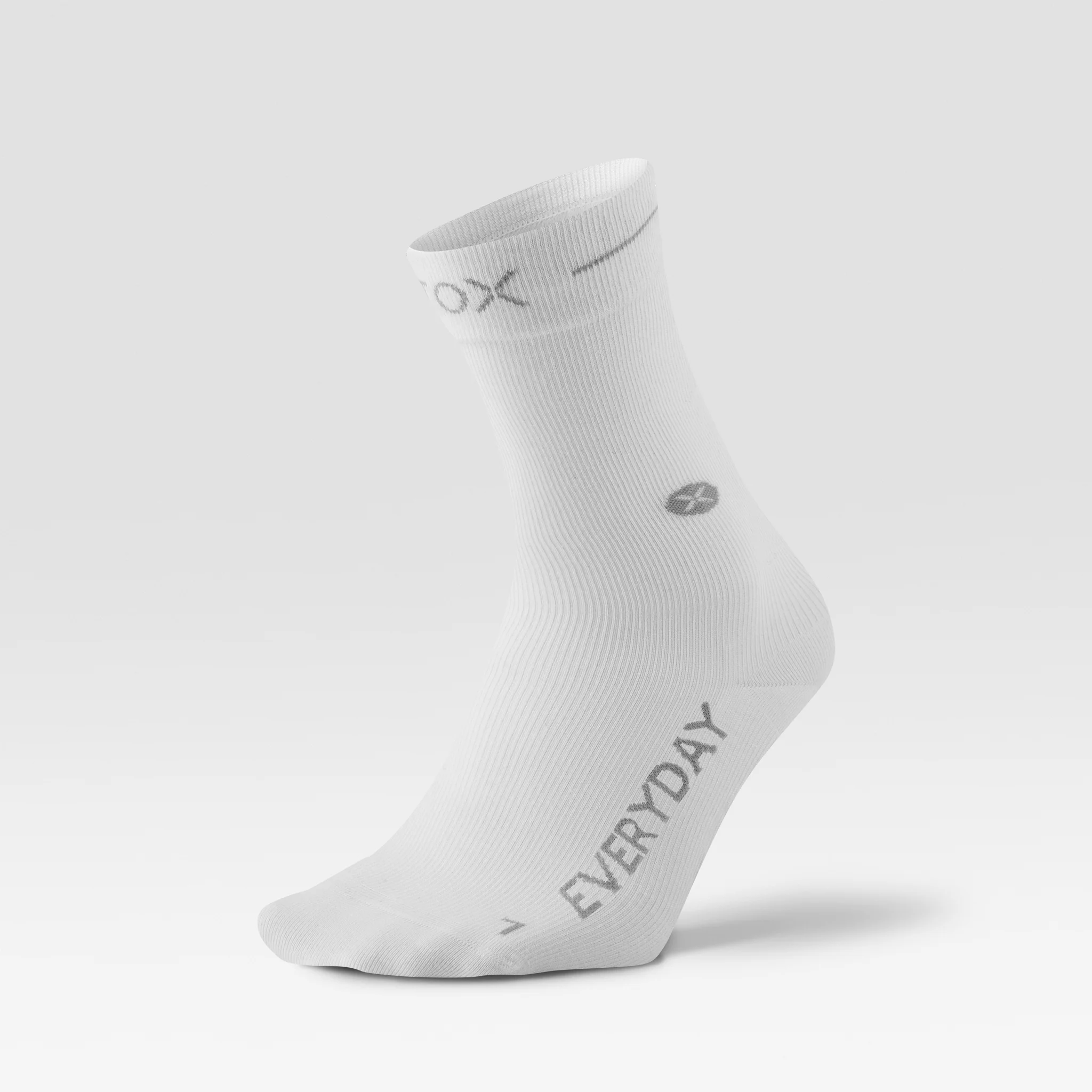 Cotton Everyday Ankle Socks Women 2-Pack | White / Grey - Image 2