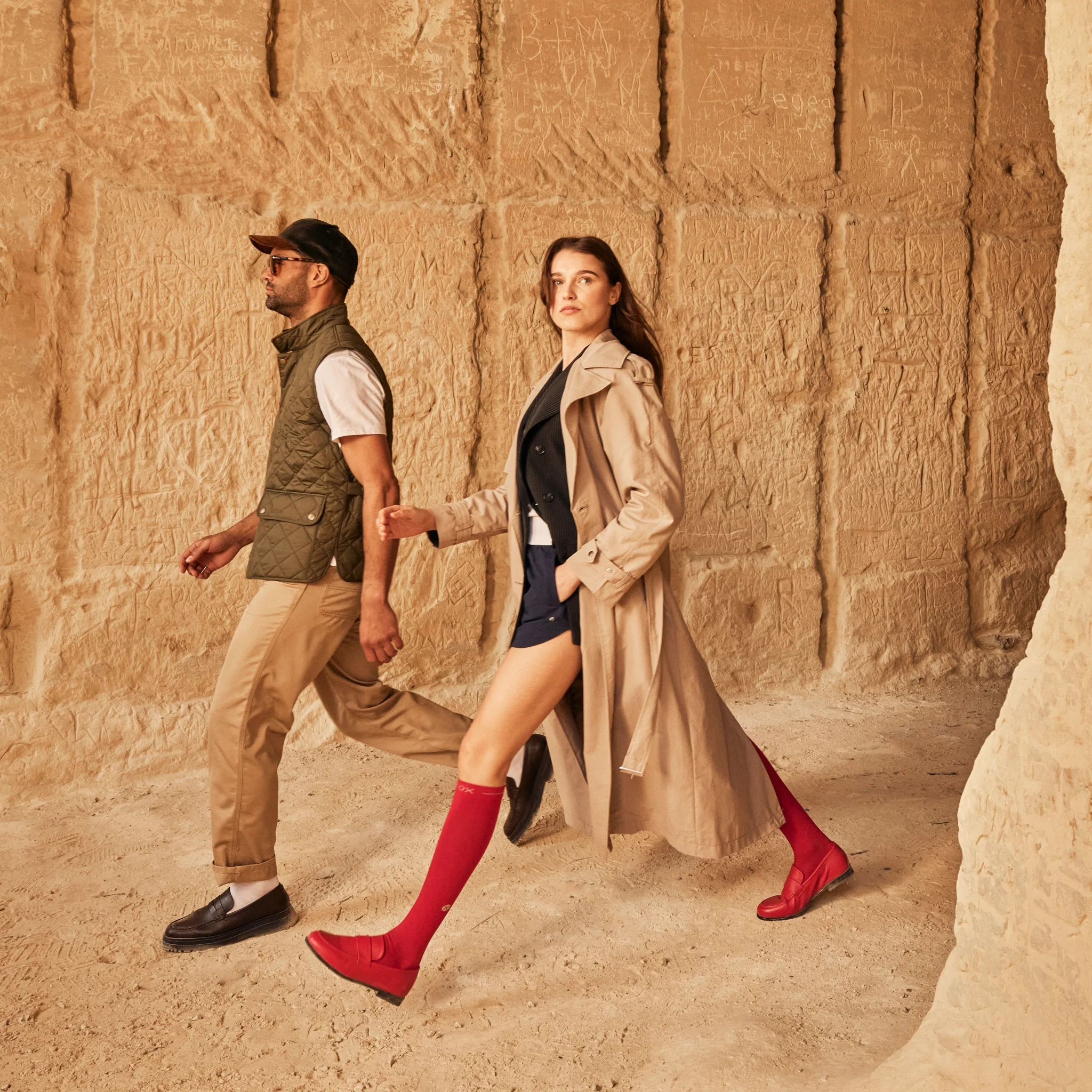 Cotton Everyday Socks Women | Red / Light Grey - Image 6