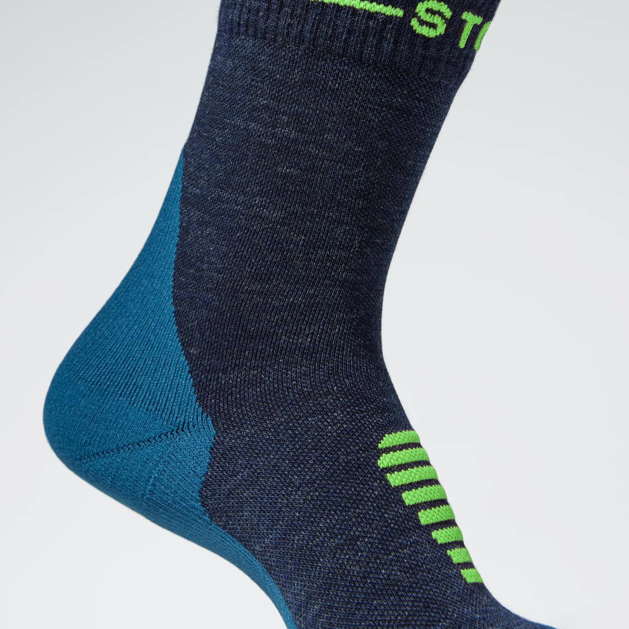 Merino Hiking Ankle Socks Men | Dark Blue / Green - Image 5
