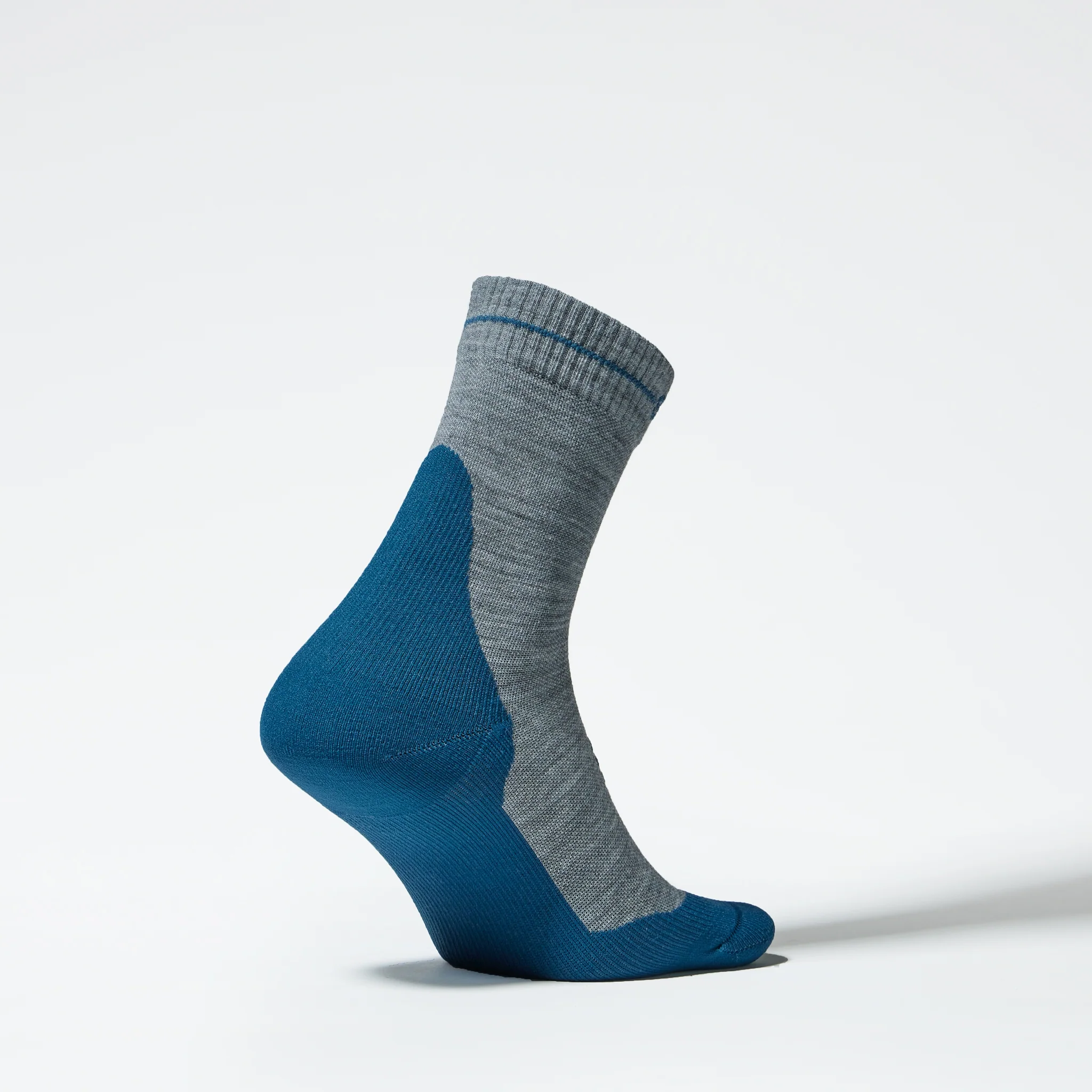 Merino Hiking Ankle Socks Women | Silver Grey / Teal - Image 3