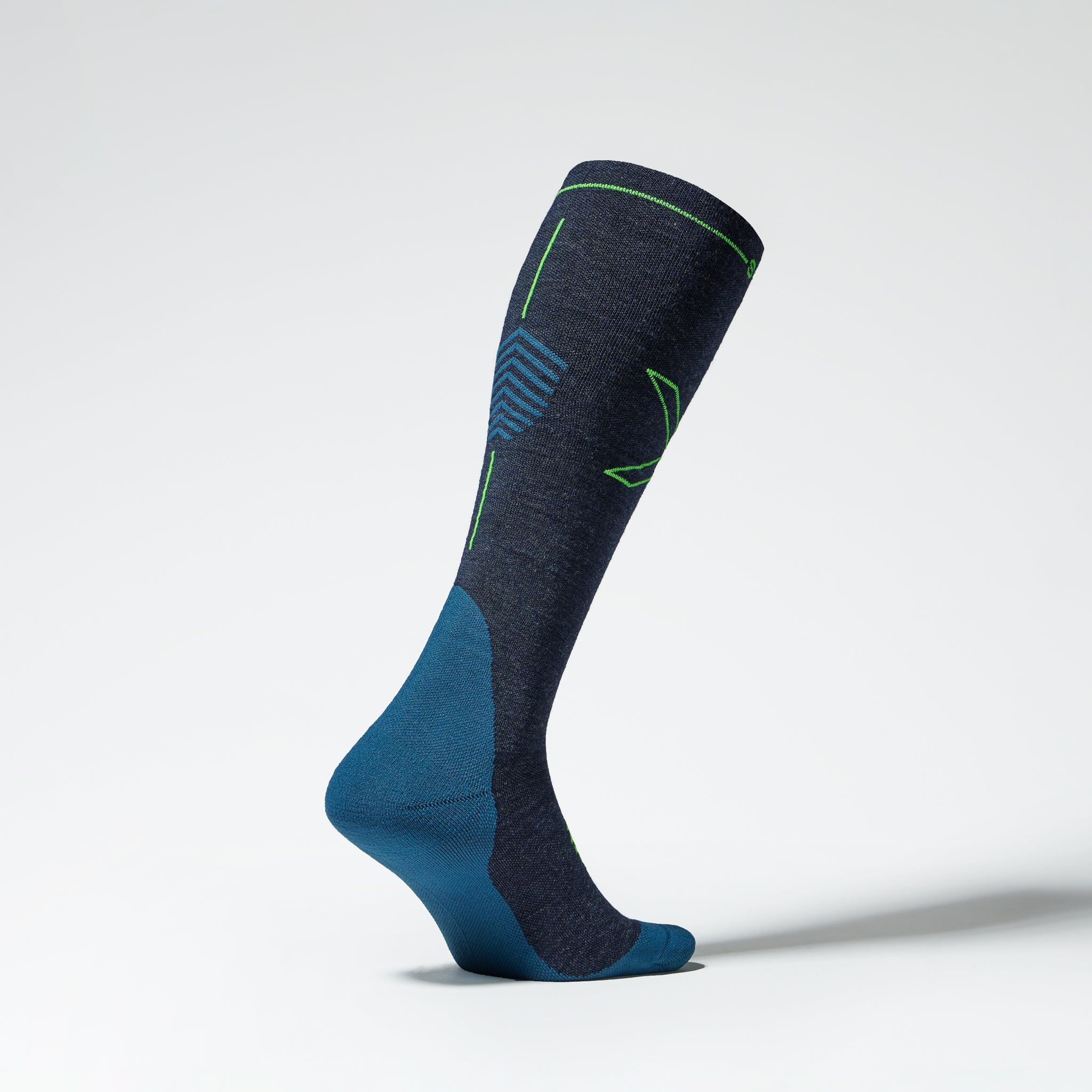 Merino Hiking Socks Men | Dark Blue / Green - Image 3
