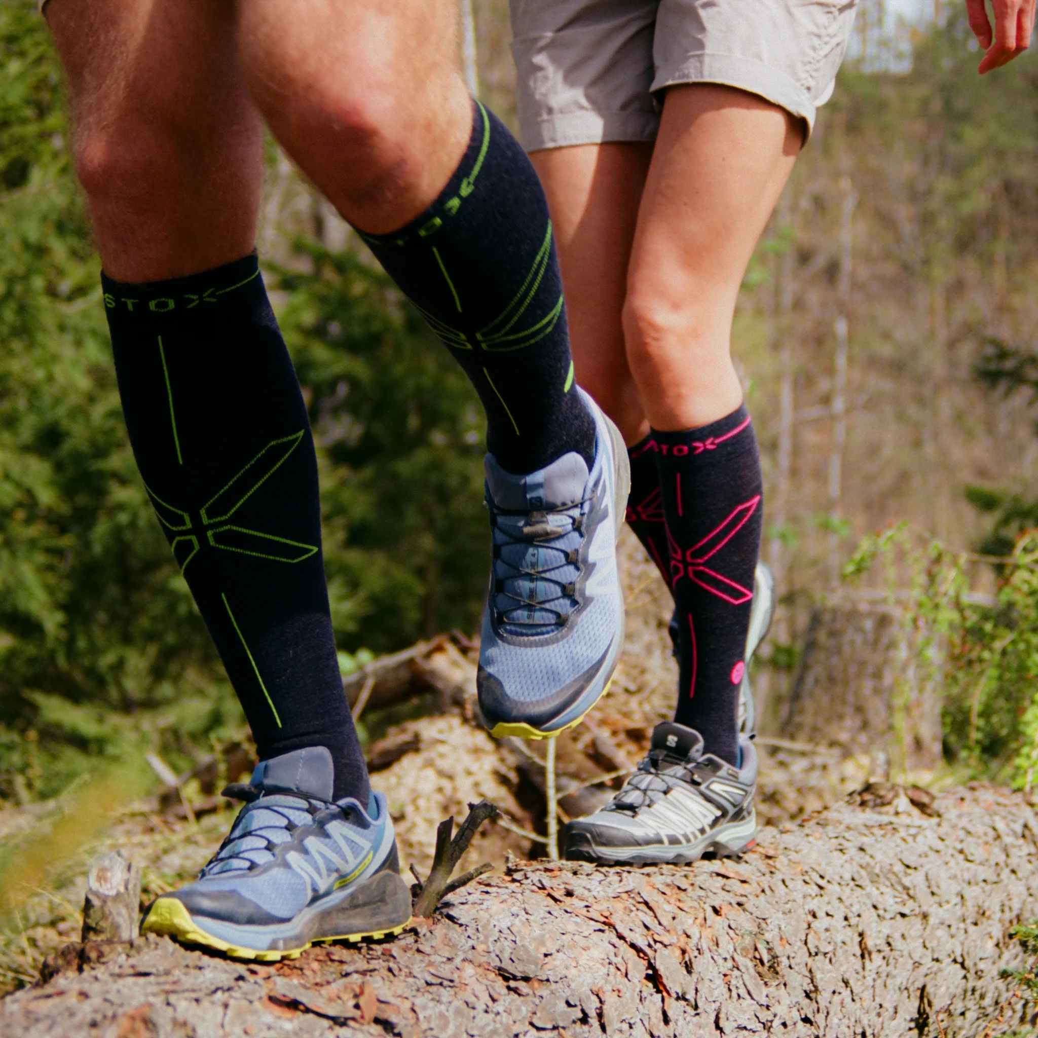 Merino Hiking Socks Men | Dark Blue / Green - Image 6