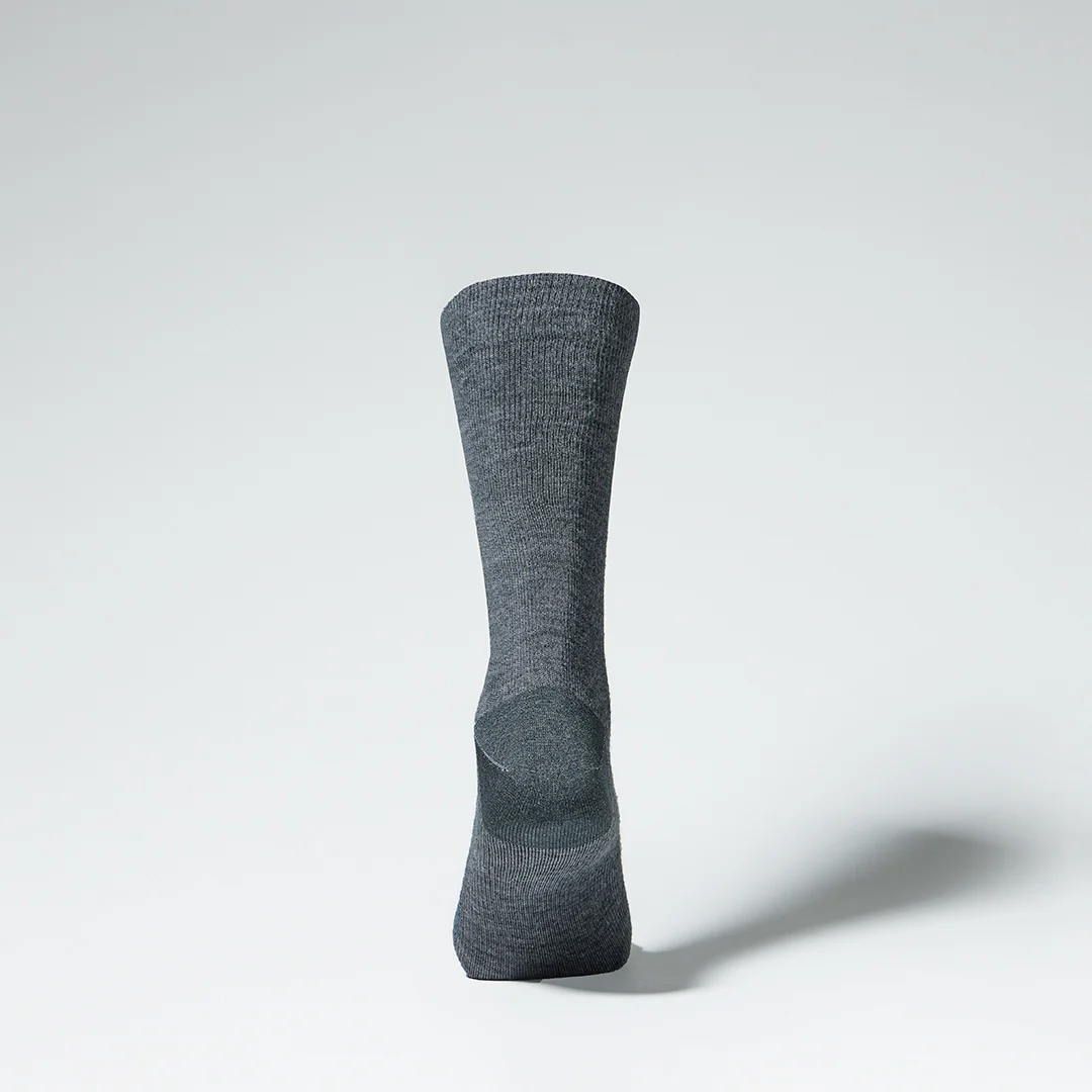Merino Everyday Mid Calf Socks Men 3-Pack | Mid Grey / Blue - Image 3