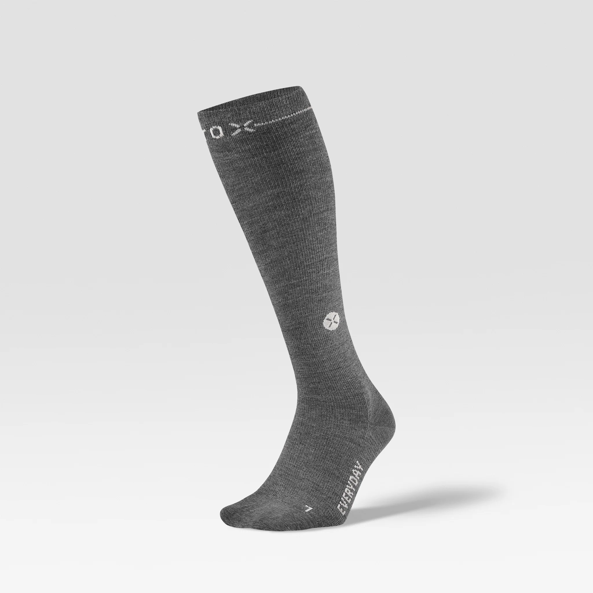 Merino Everyday Socks Men 2-Pack | Dark Grey / White - Image 6