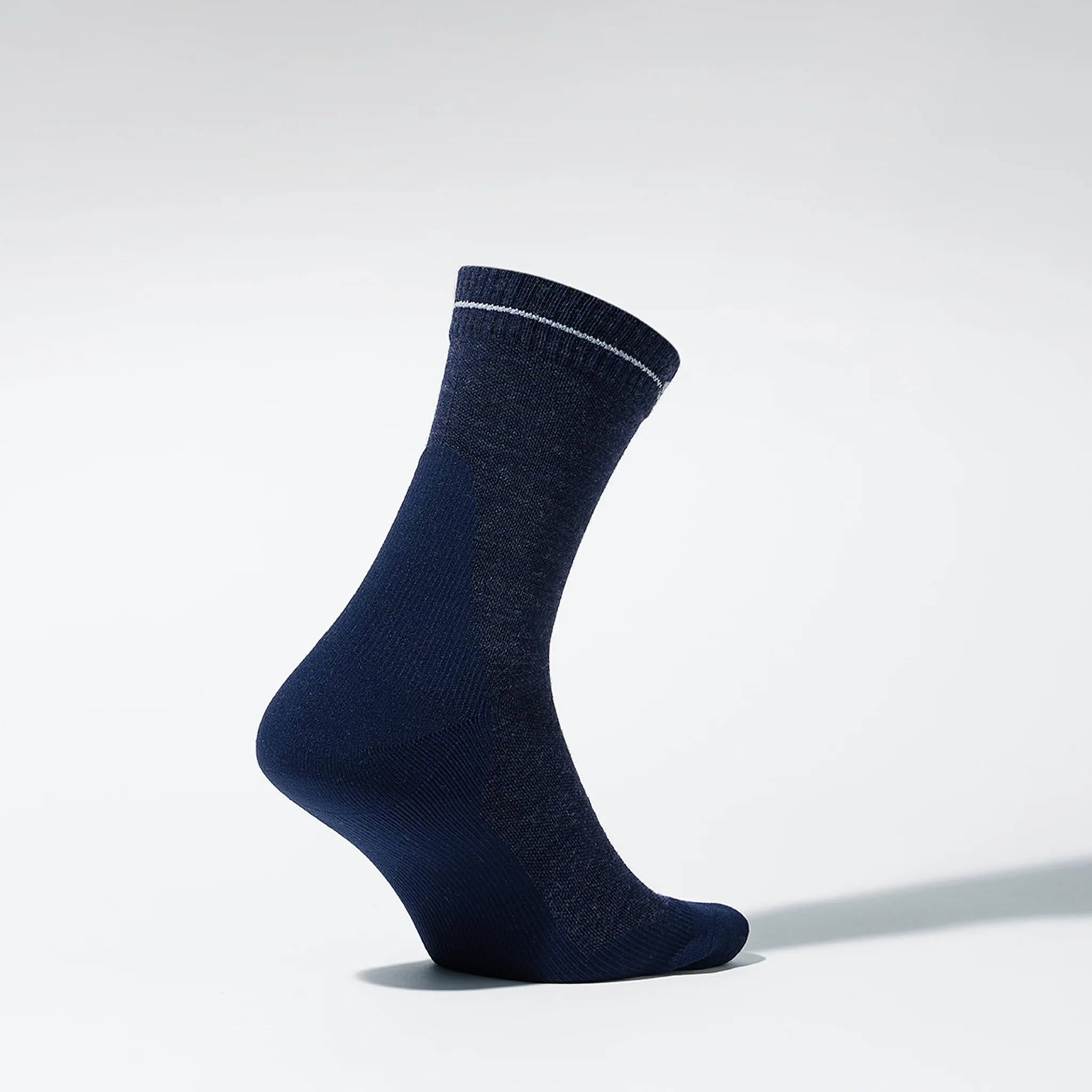 Merino Hiking Ankle Socks Men | Blue / Light Grey - Image 3