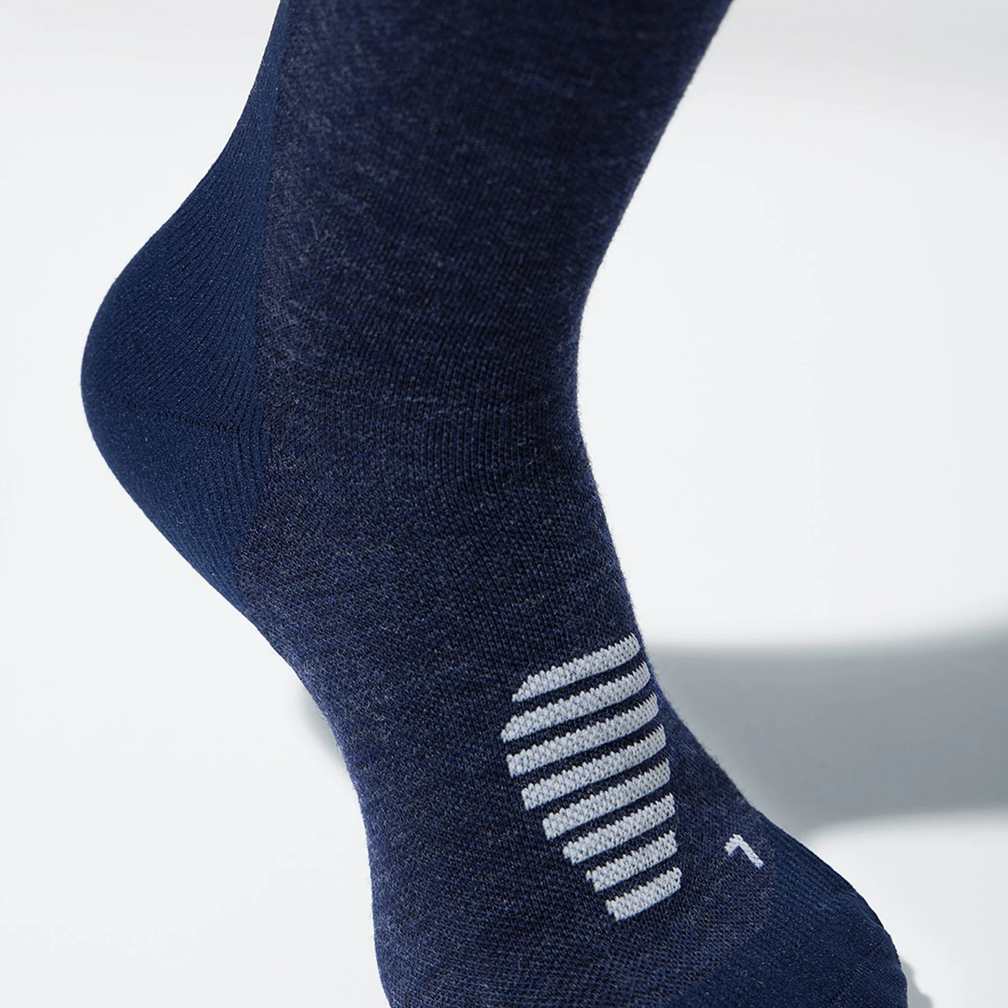 Merino Hiking Ankle Socks Women | Blue / Light Grey - Image 5