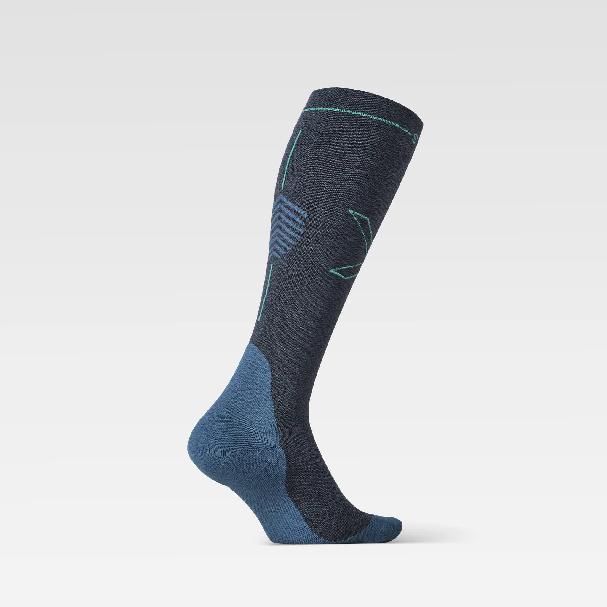 Merino Hiking Socks Men | Teal / Light Green - Image 3