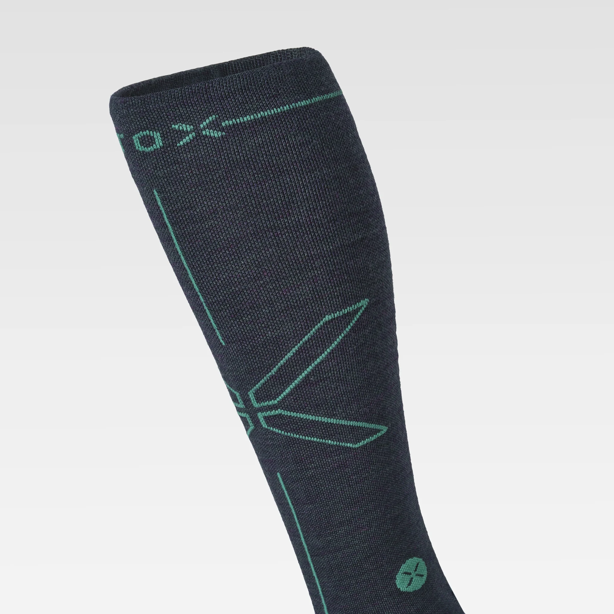 Merino Hiking Socks Men | Teal / Light Green - Image 4