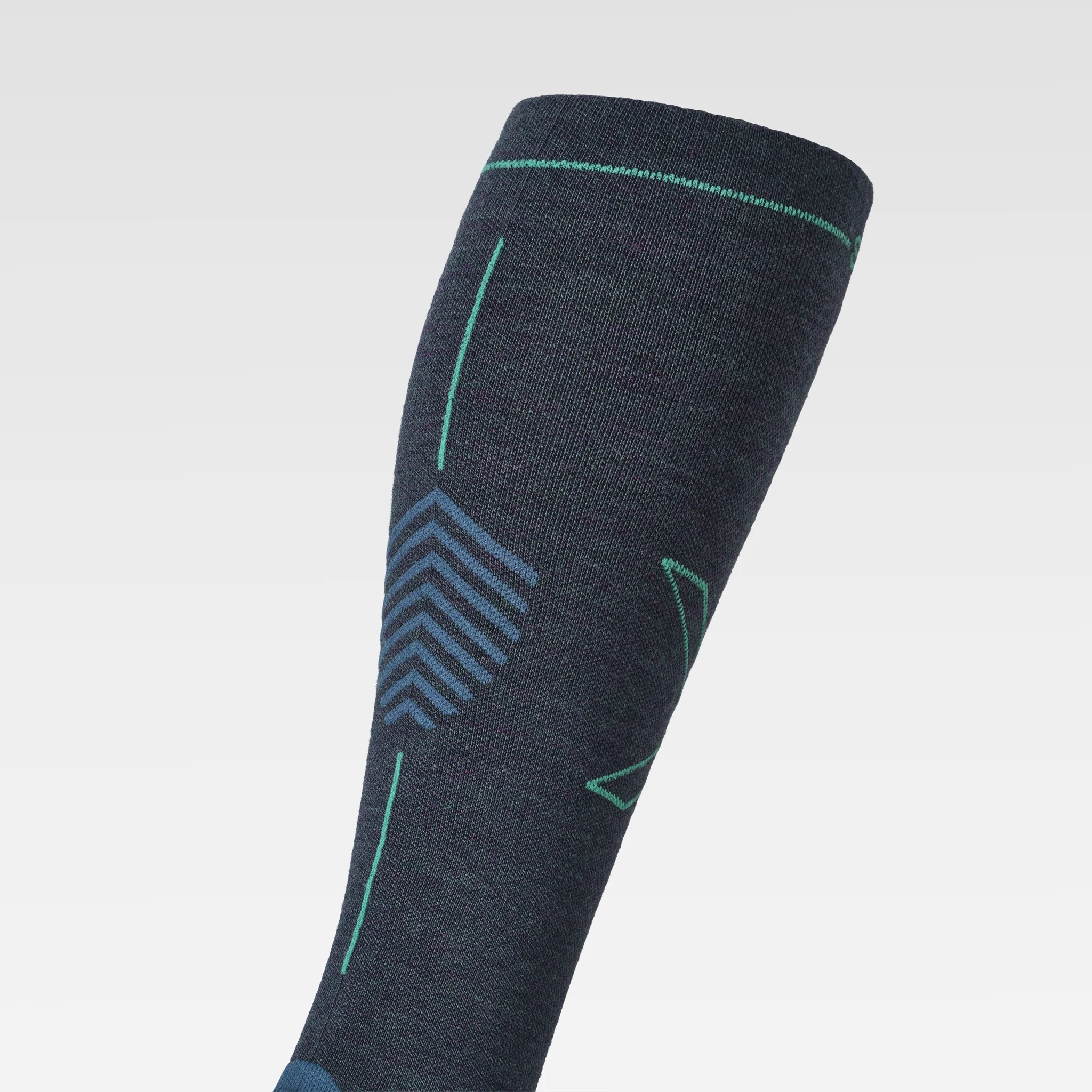 Merino Hiking Socks Men | Teal / Light Green - Image 5