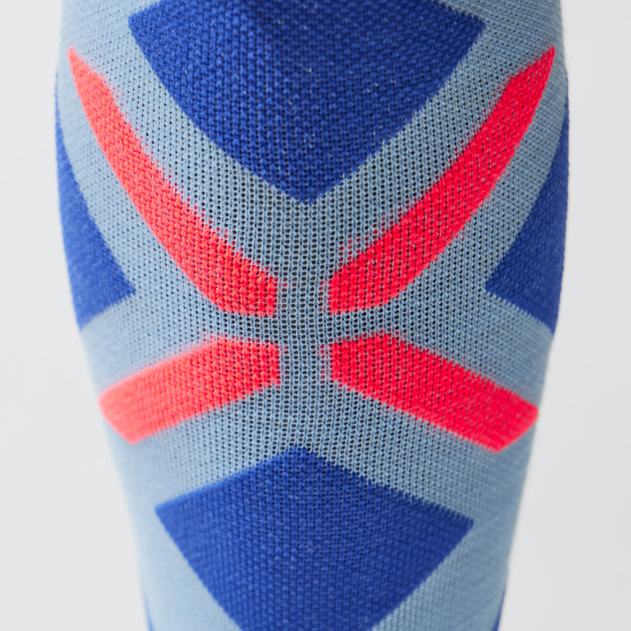 Merino Skiing Socks Men | SkyBlue / OrangeFluo - Image 5