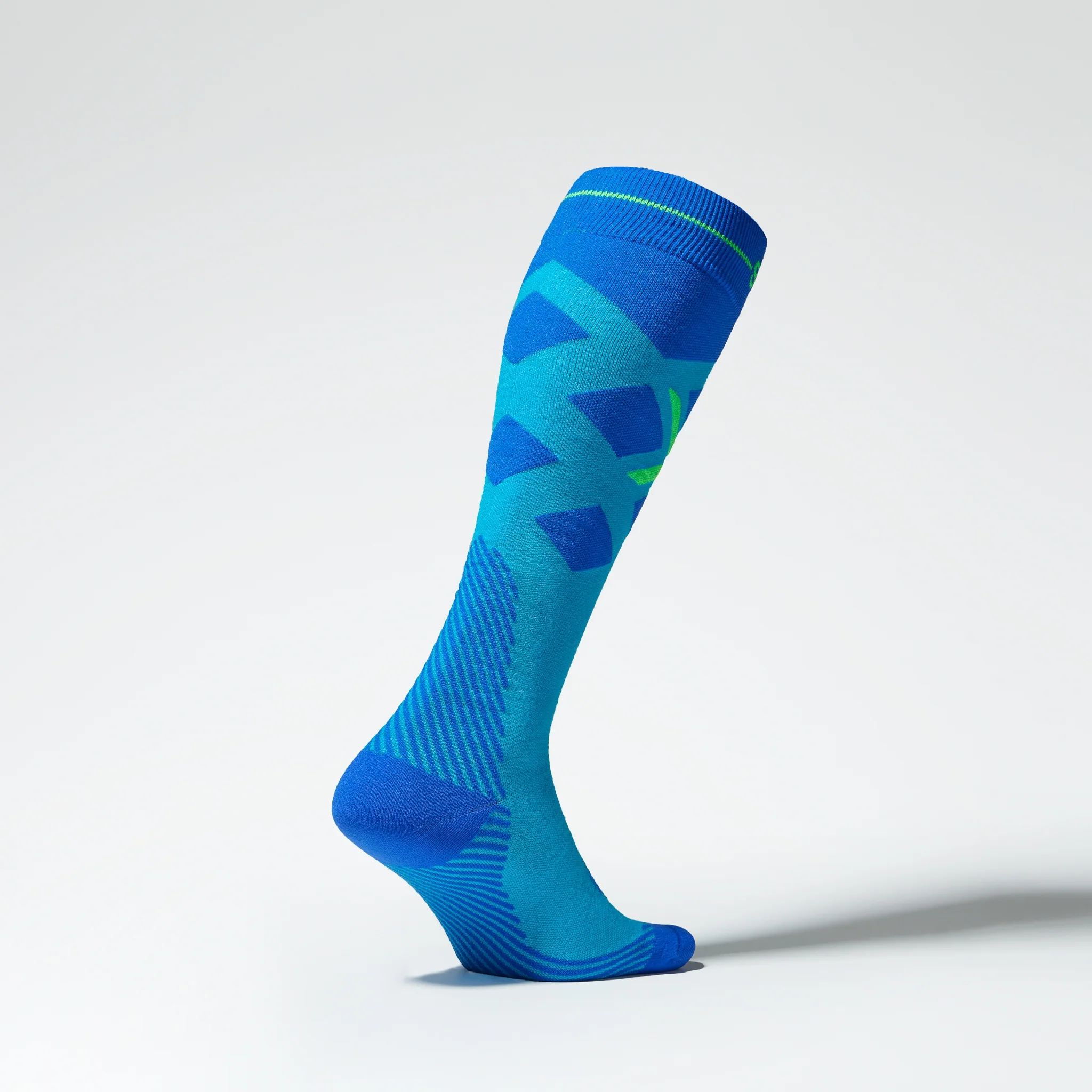 Merino Skiing Socks Men | Turquoise / Cobalt - Image 3