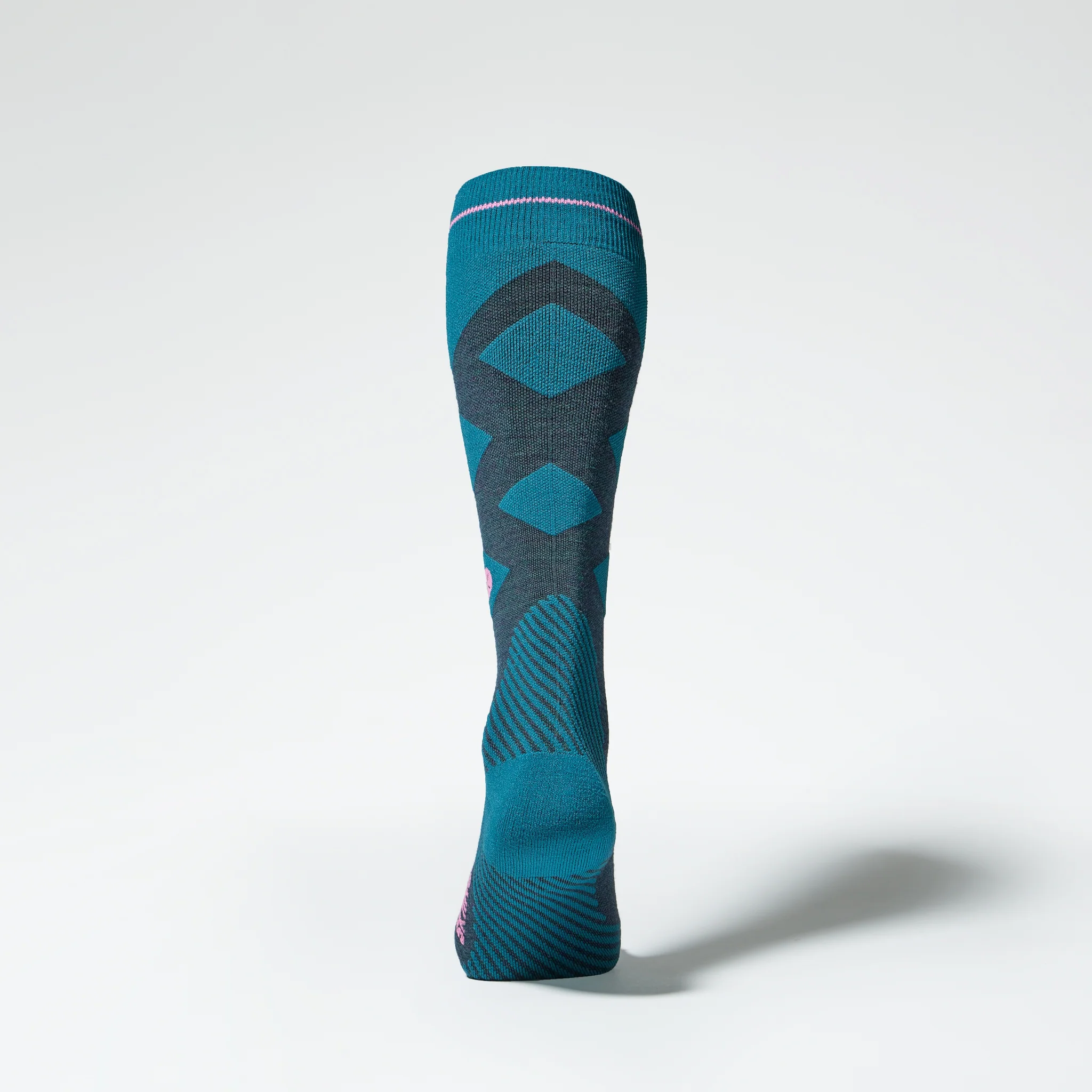 Merino Skiing Socks Women 3-Pack | Teal / Pink - Image 3