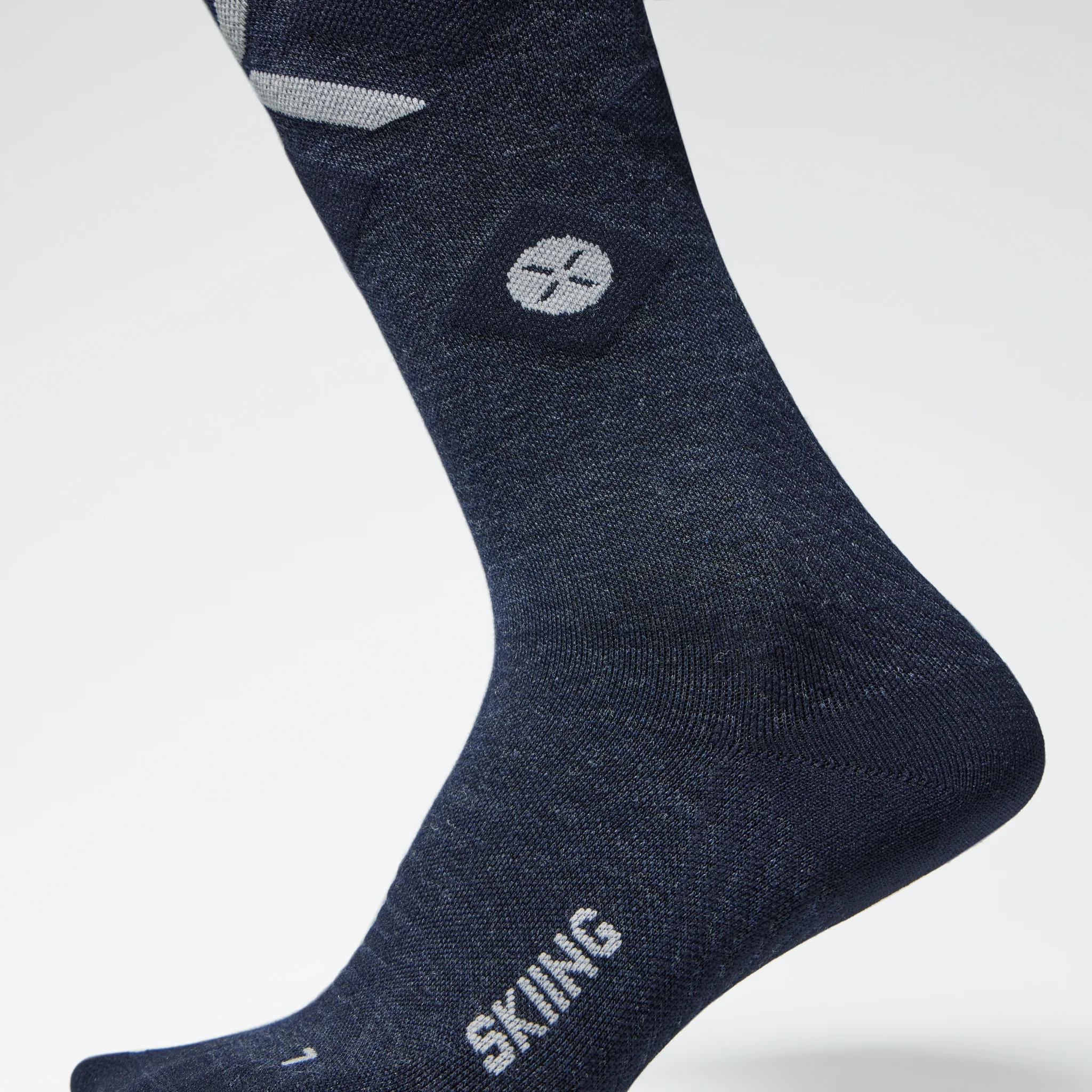 Merino Skiing Socks Women | Navy / Pink - Image 5