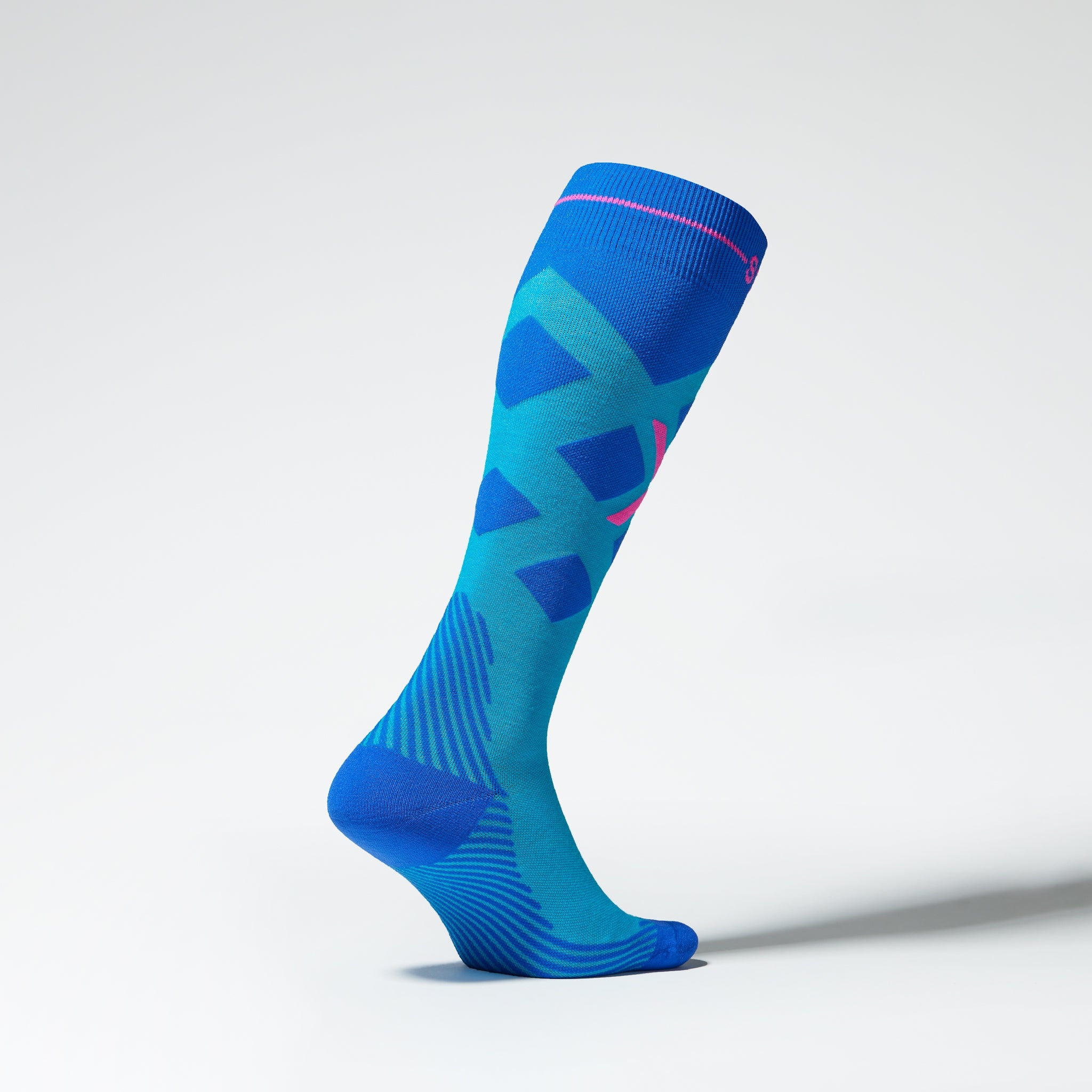 Merino Skiing Socks Women | Turquoise / Cobalt - Image 3