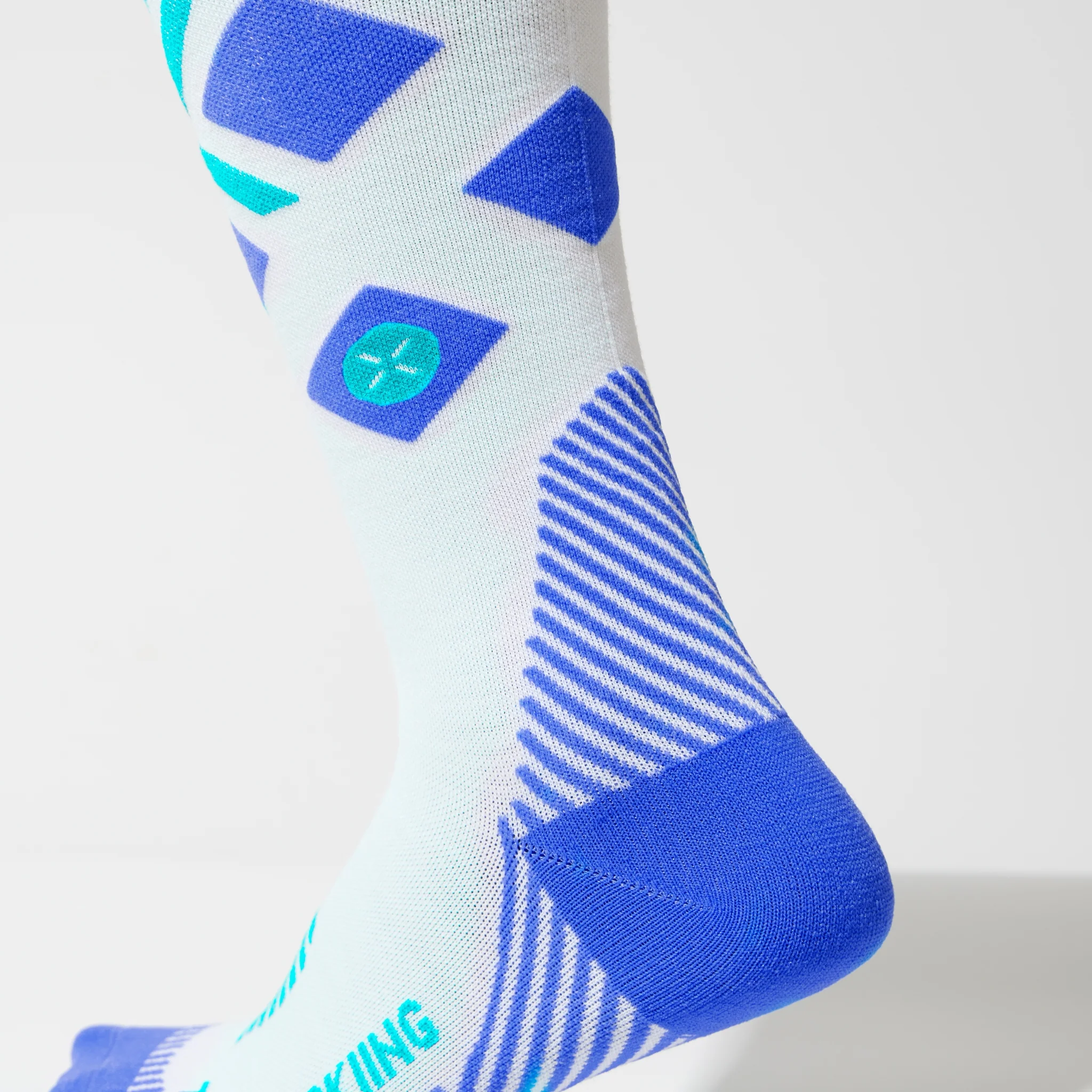 Merino Skiing Socks Women | White / Cobalt - Image 4