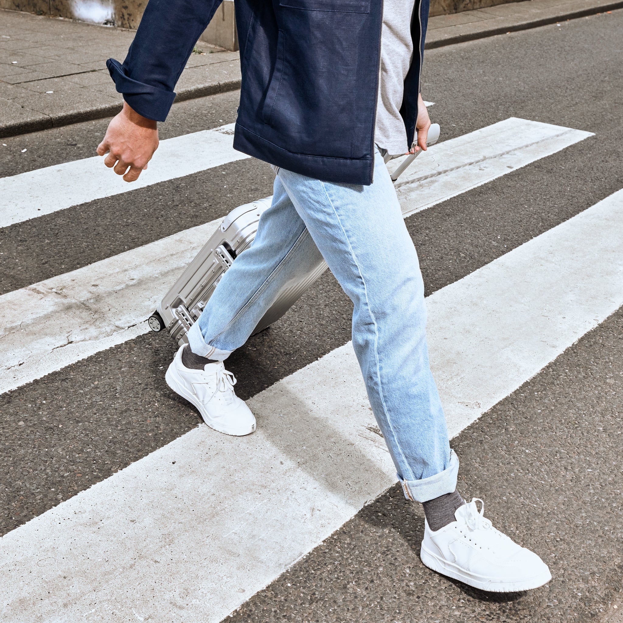 Merino Travel Socks Men | Grey / Blue - Image 6