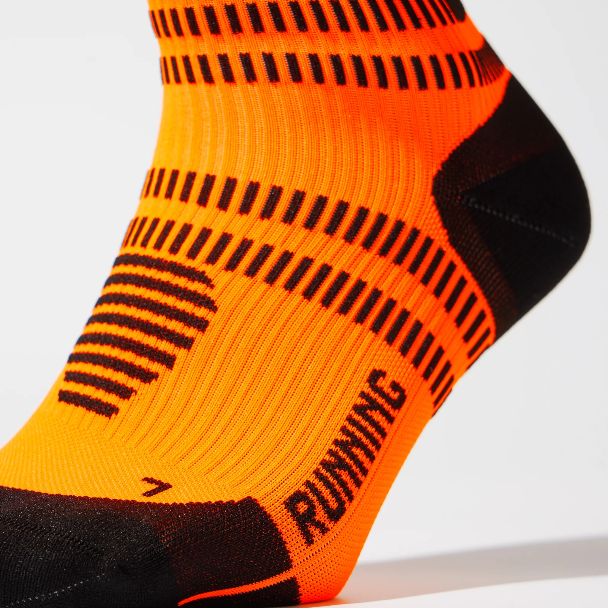 Running Ankle Socks Men | Orange Fluo / Black - Image 4