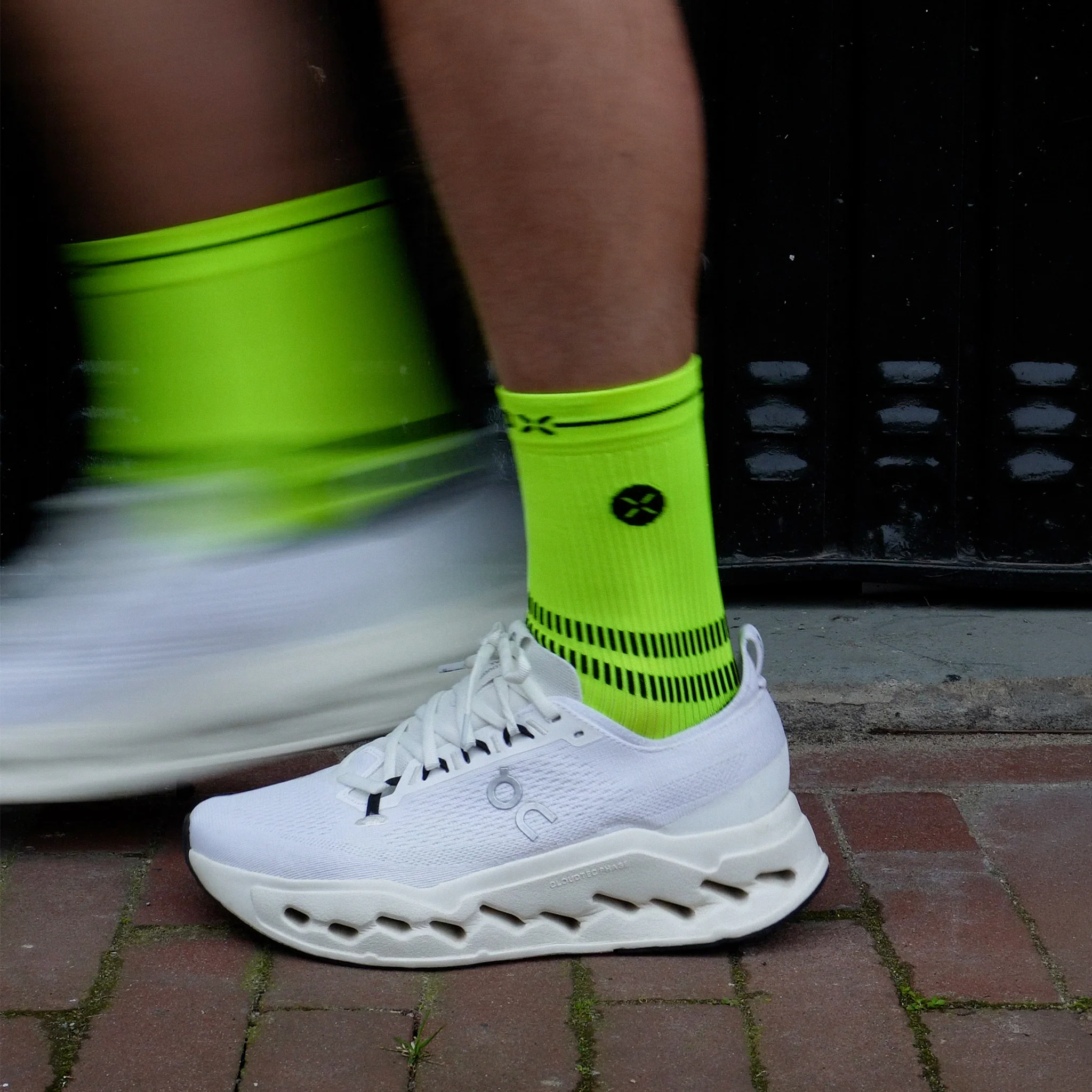 Running Ankle Socks Men | Yellow Fluo / Black - Image 4
