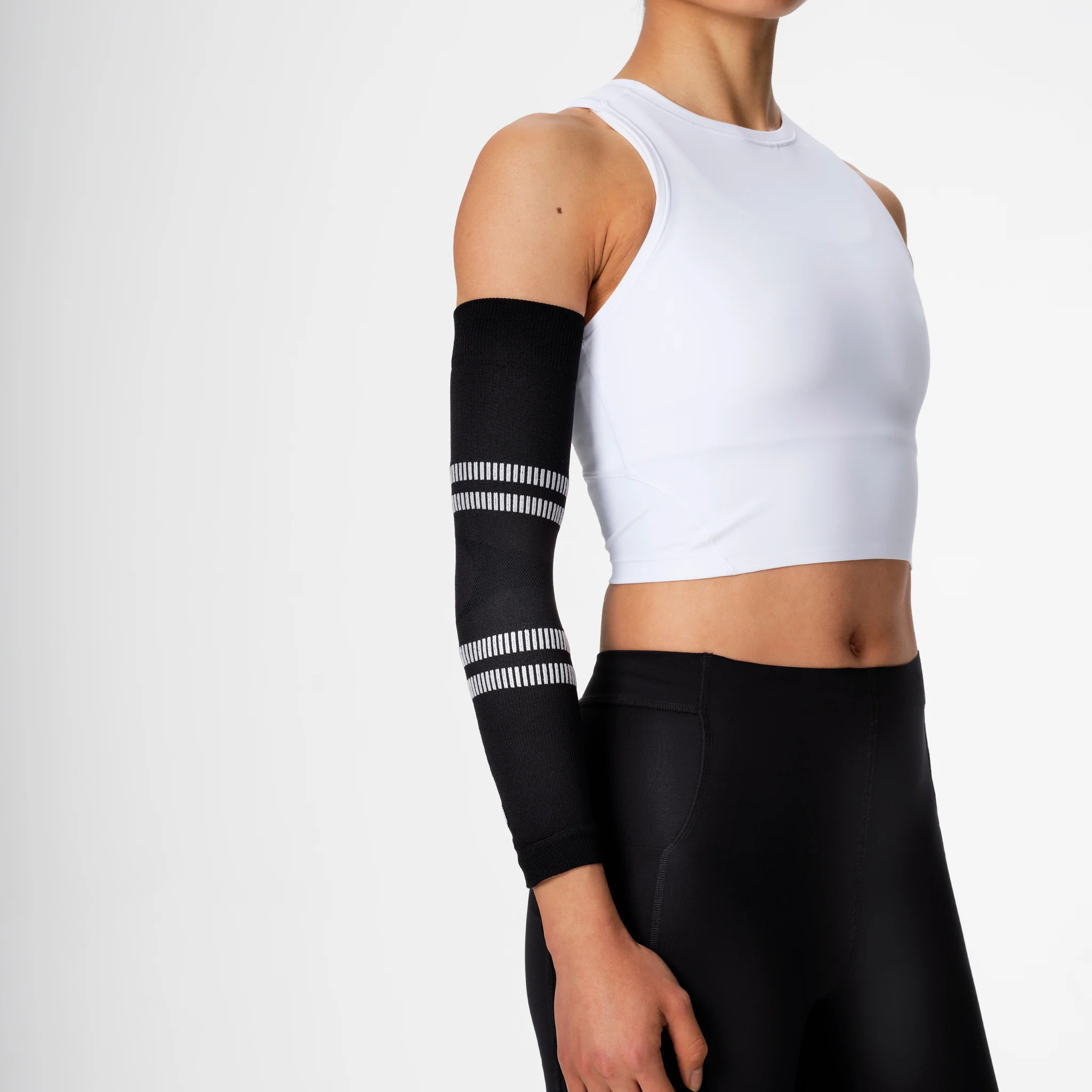 Running Arm Sleeves Unisex | Black / Light Grey - Image 5