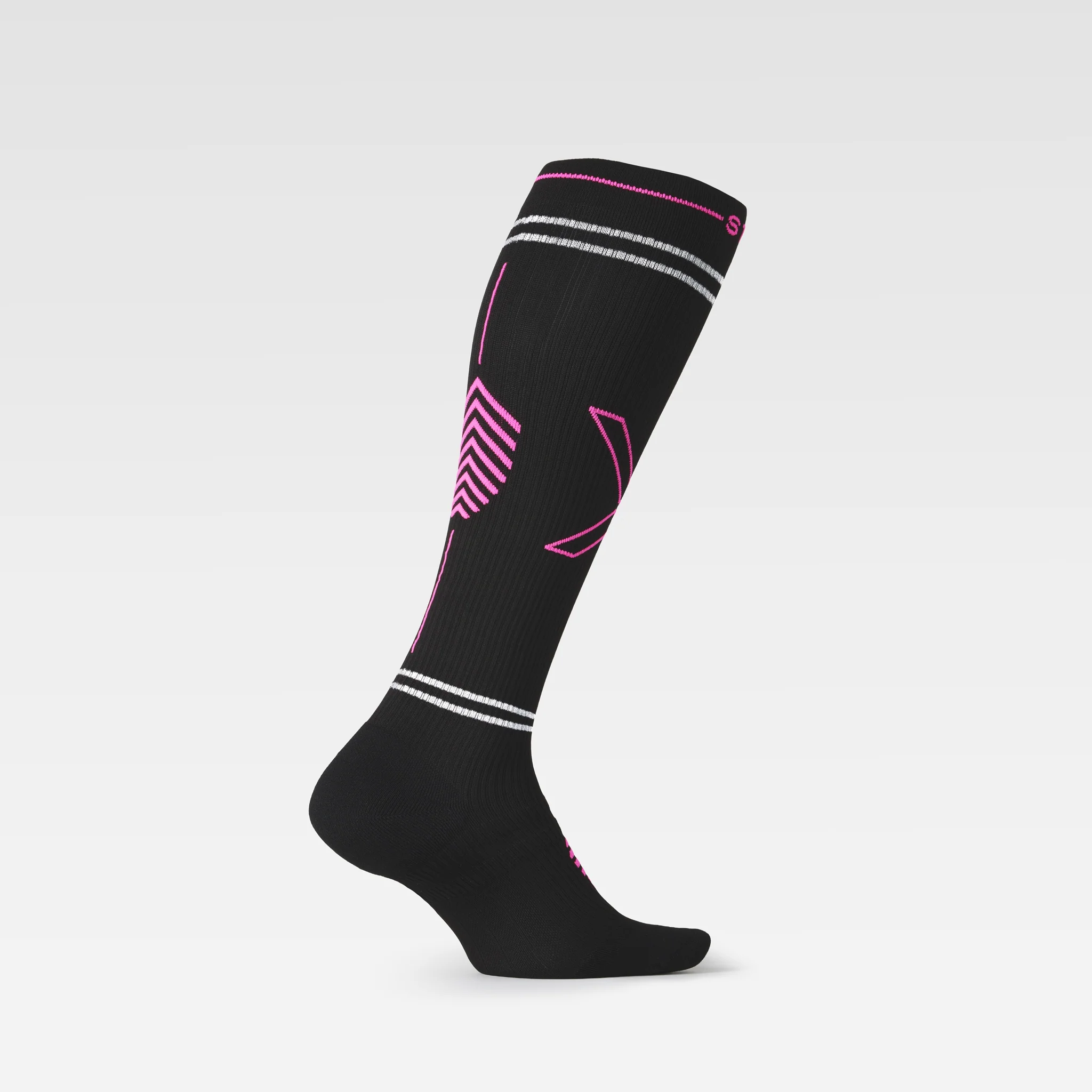 Reflective Running Socks Women | Black / Pink - Image 3