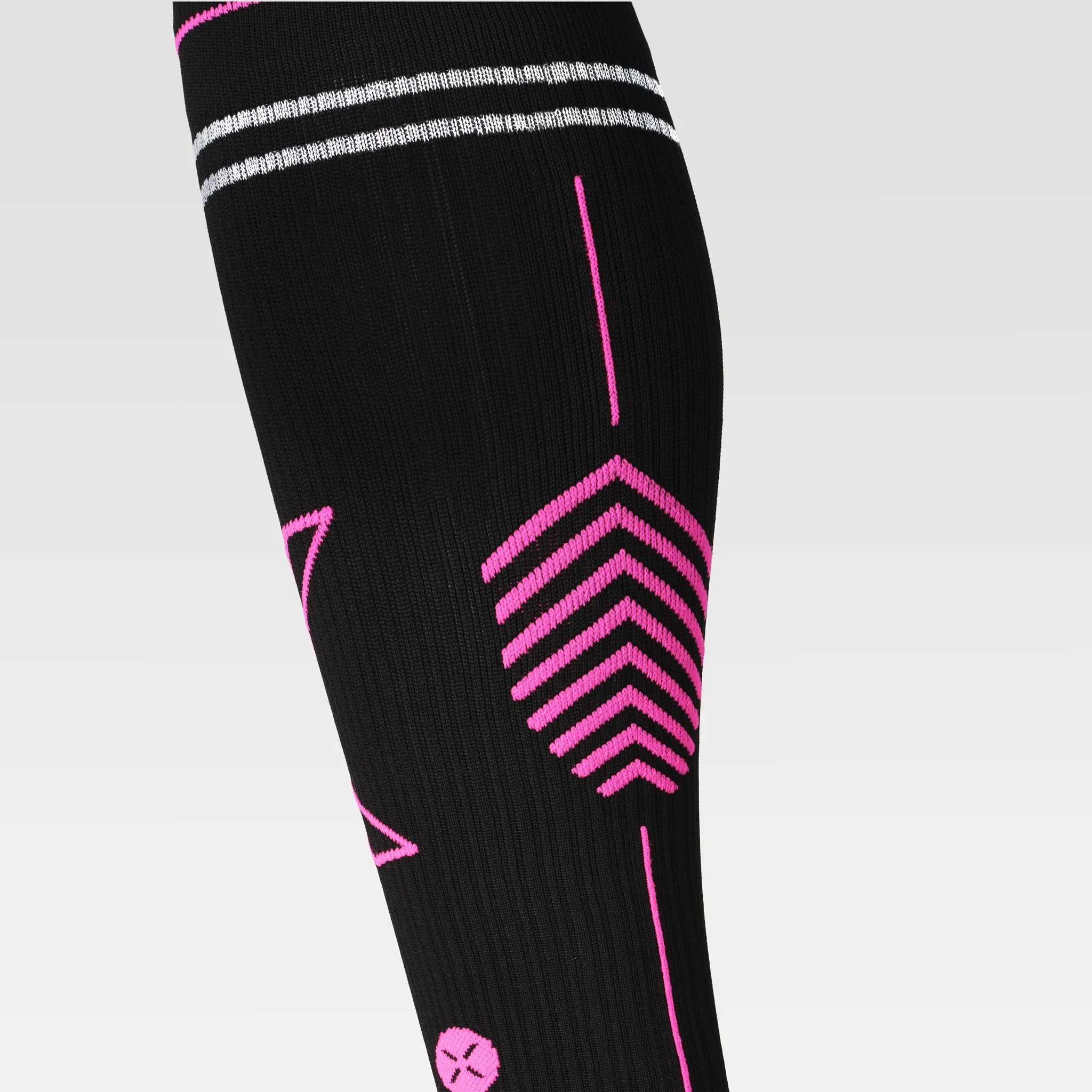Reflective Running Socks Women | Black / Pink - Image 5