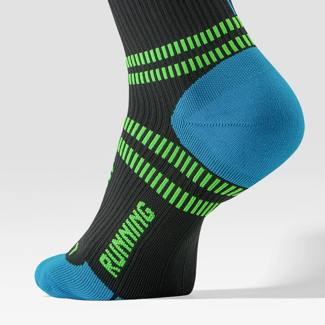 Running Socks Men | Charcoal / Bright Blue - Image 5