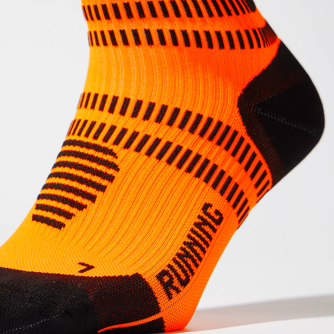 Running Socks Men | Orange Fluo / Black - Image 5