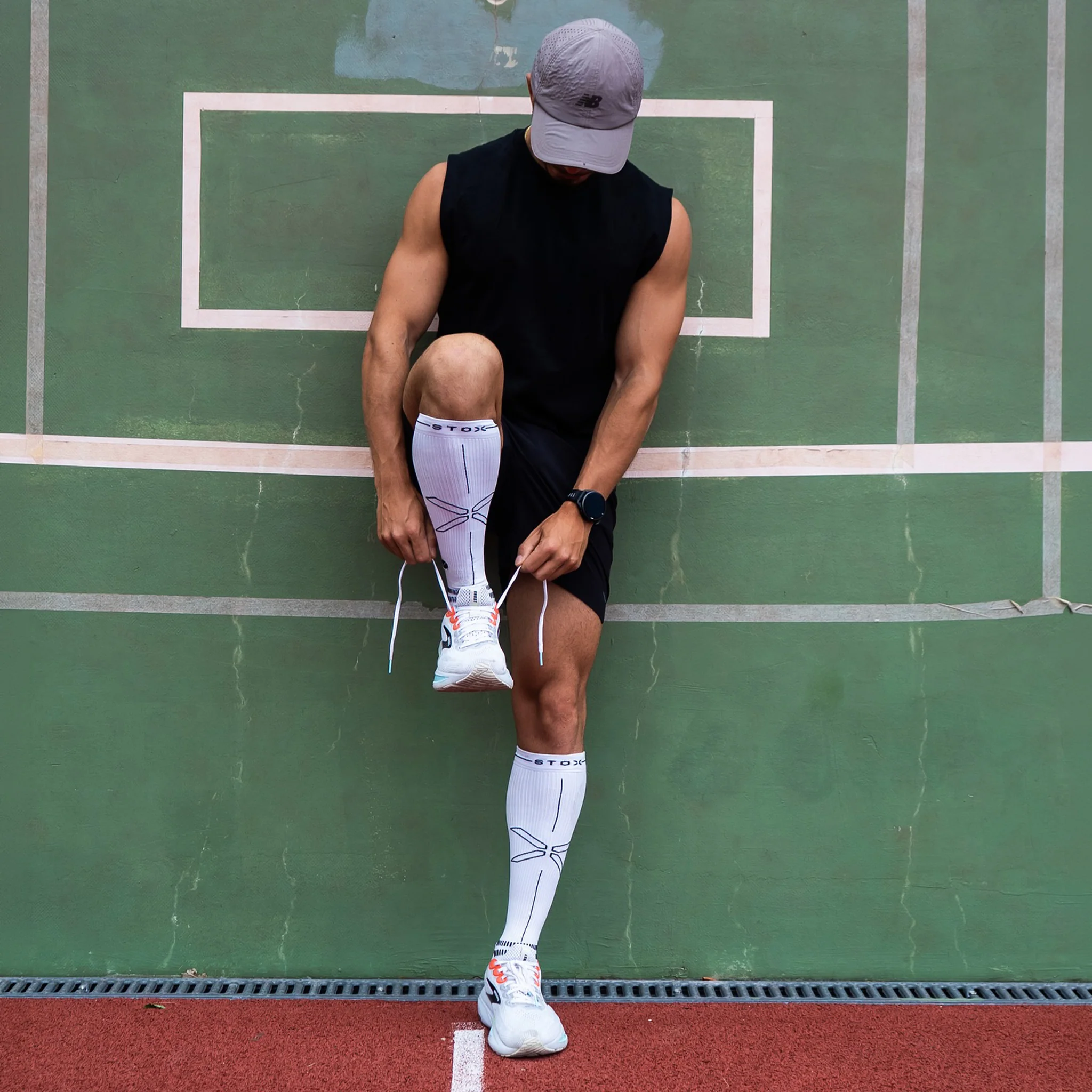 Running Socks Men | White / Black - Image 4