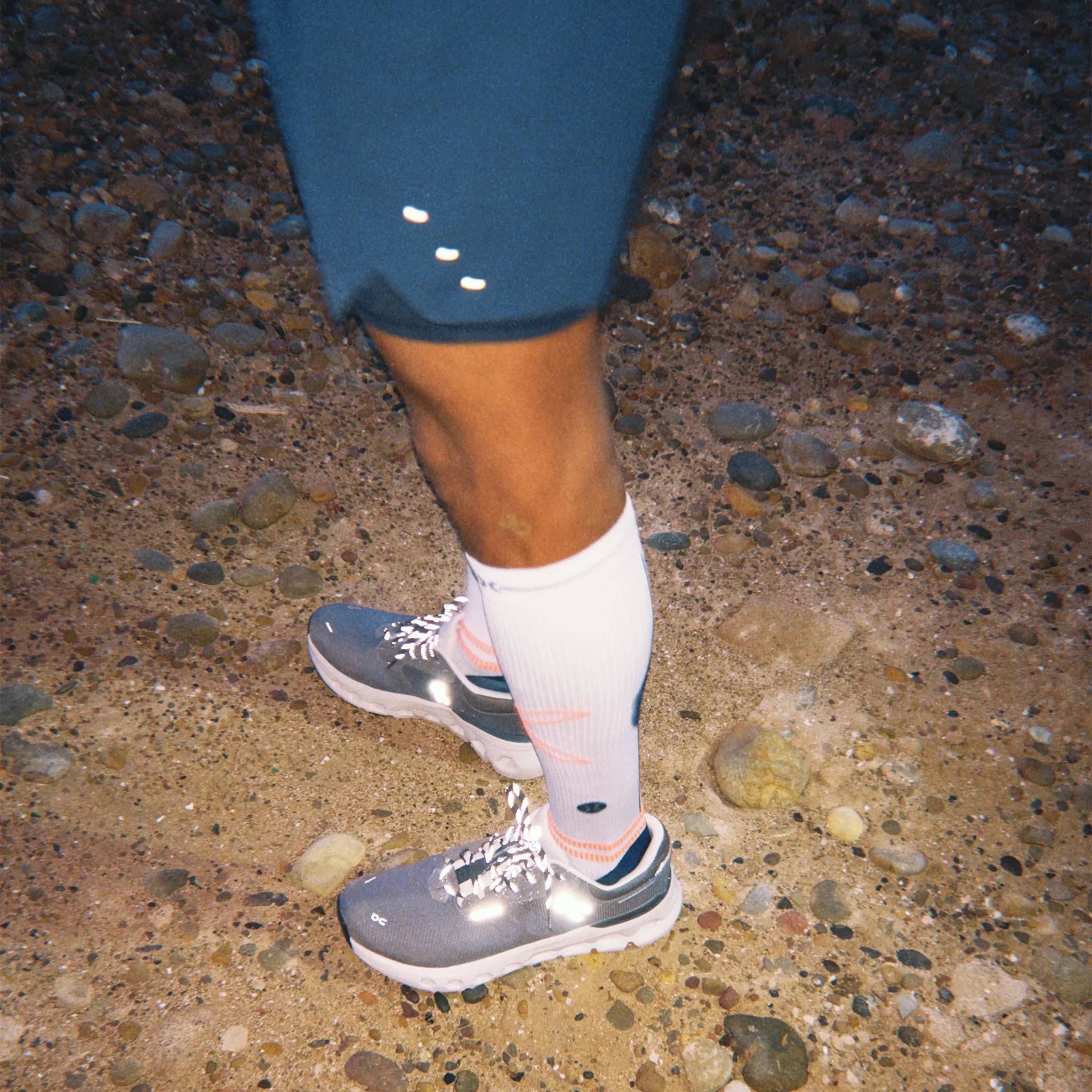 Running Socks Men | White / Orange Fluo - Image 4