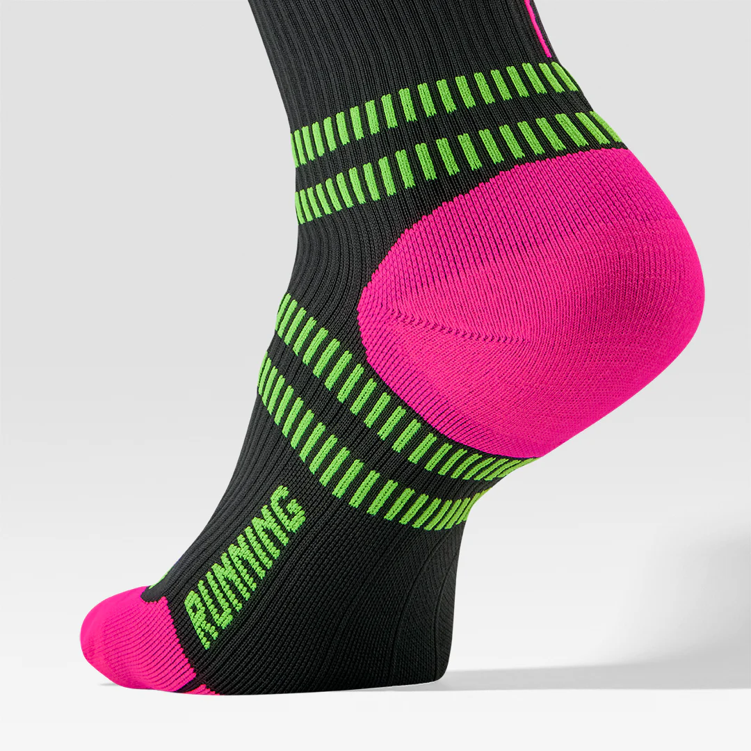 Running Socks Women | Charcoal / Fuchsia - Image 5
