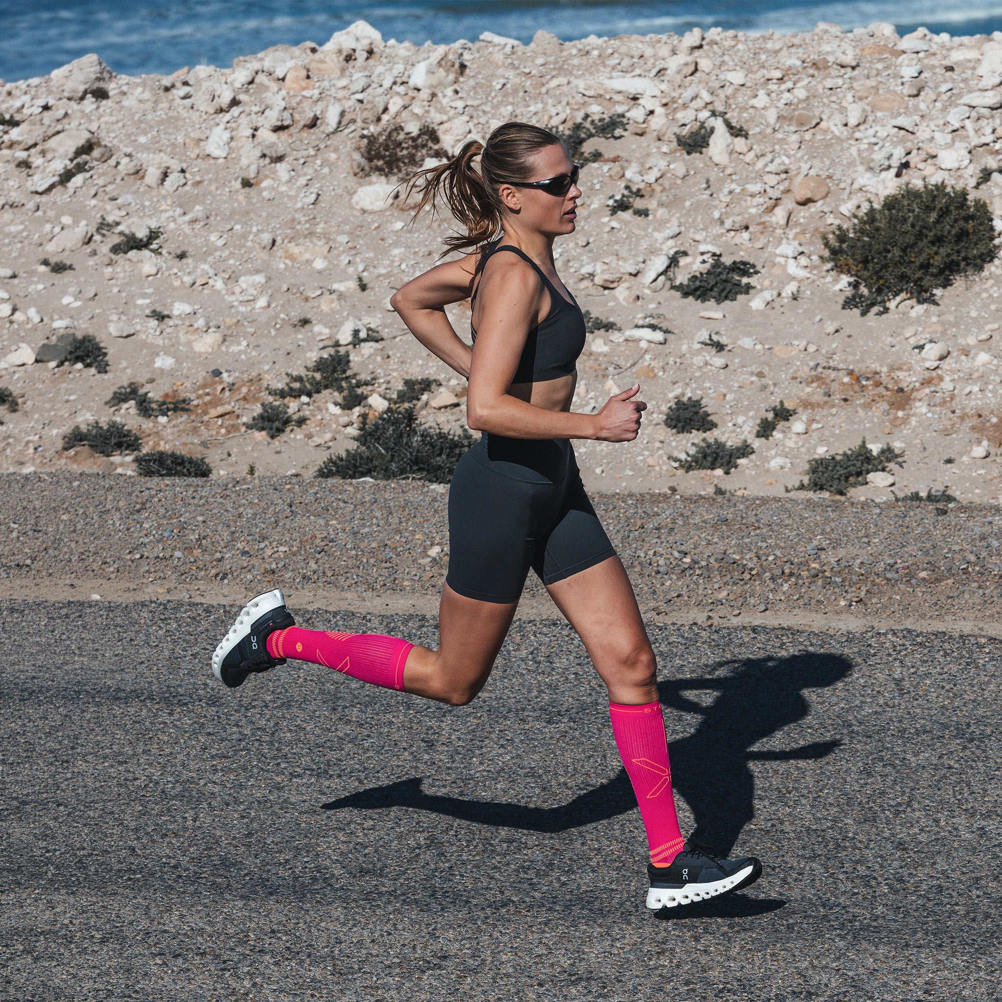Running Socks Women | Pink Fluo / Orange - Image 7
