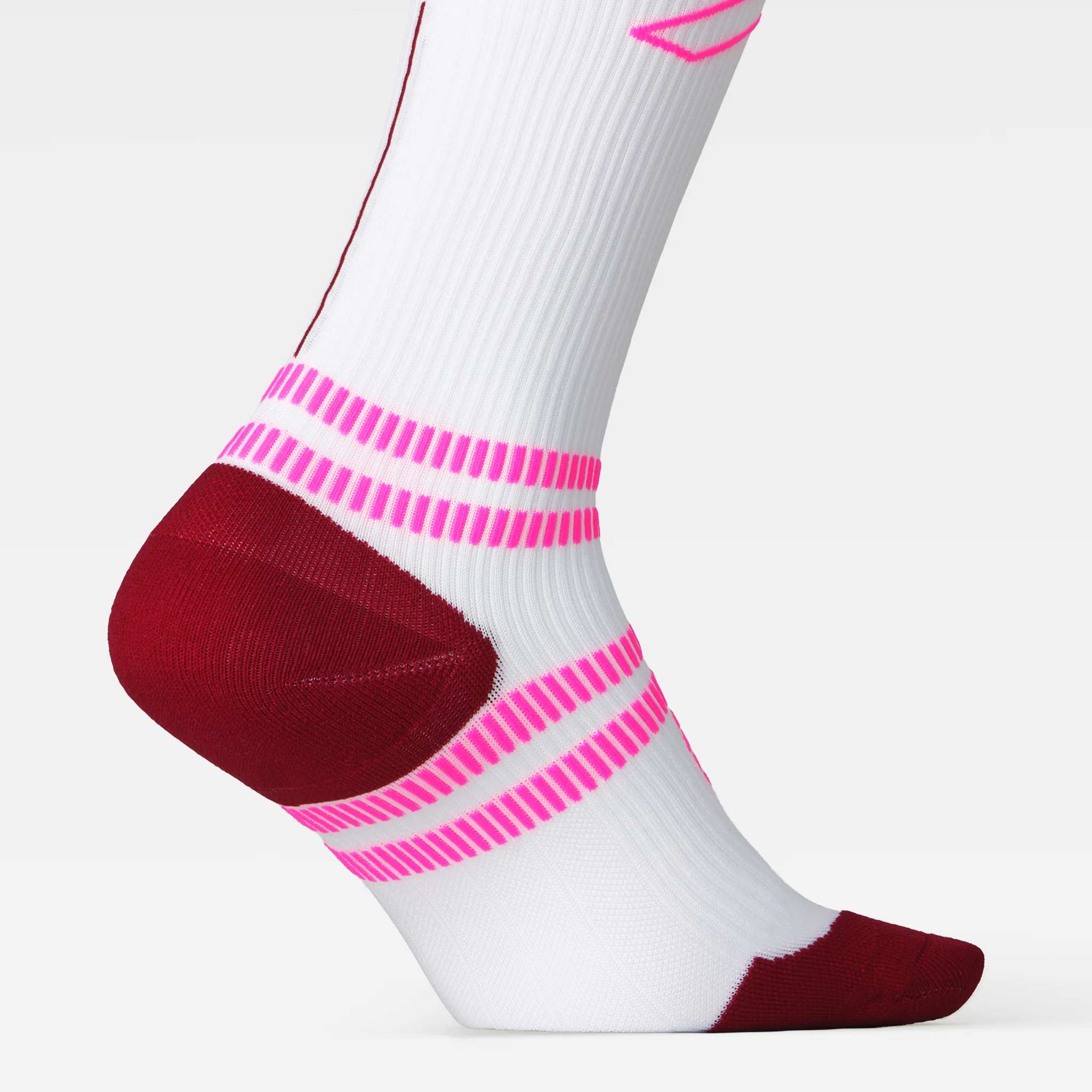 Running Socks Women | White / Bordeaux - Image 5