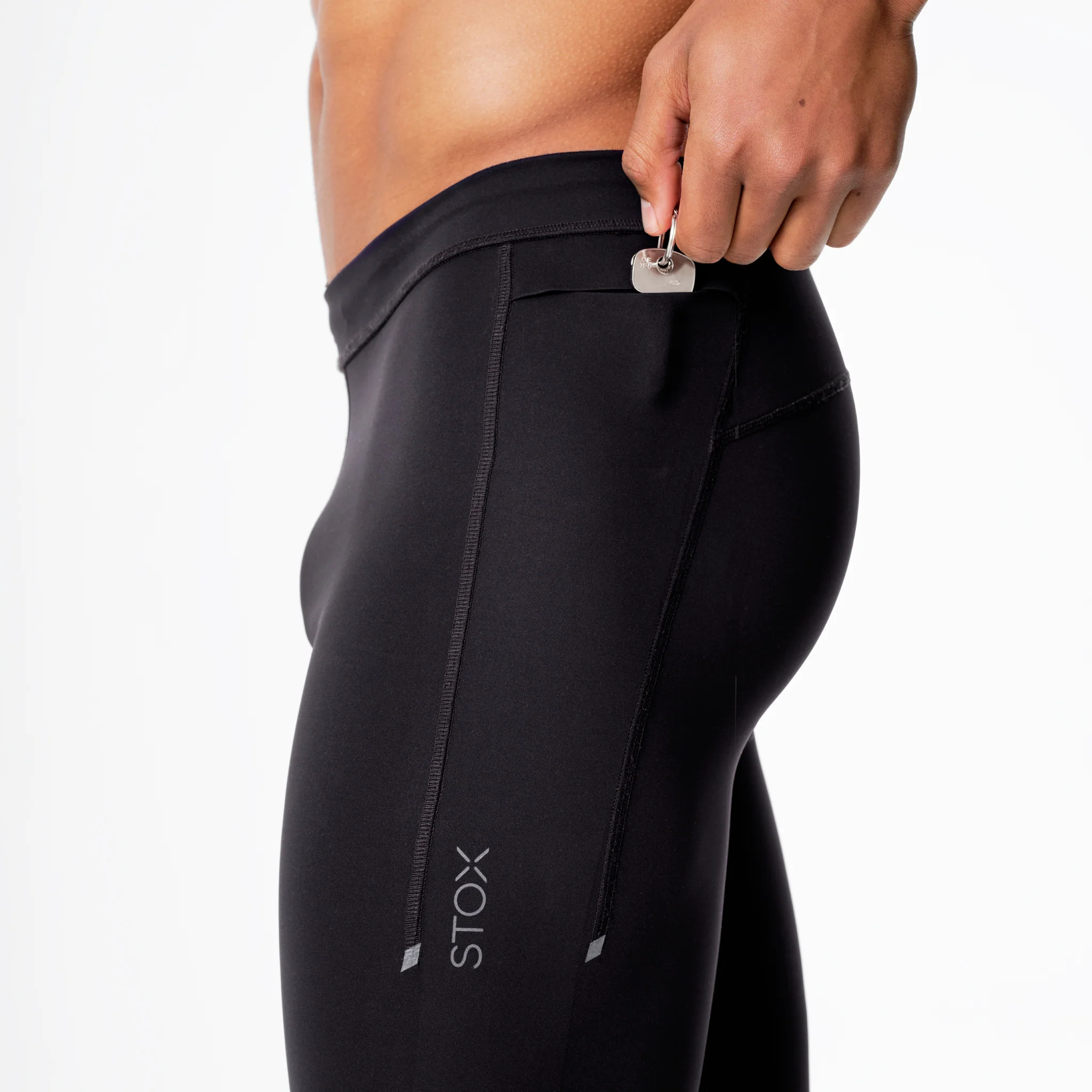 Running Tights Men | Black / Light Grey - Image 9