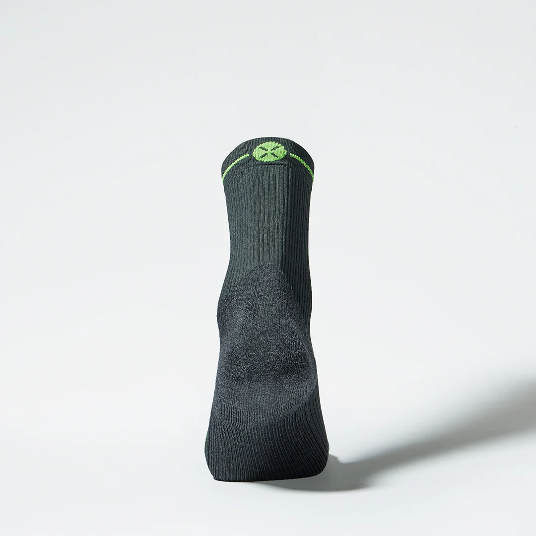 Sports Ankle Socks Men | Dark Grey / Yellow - Image 3